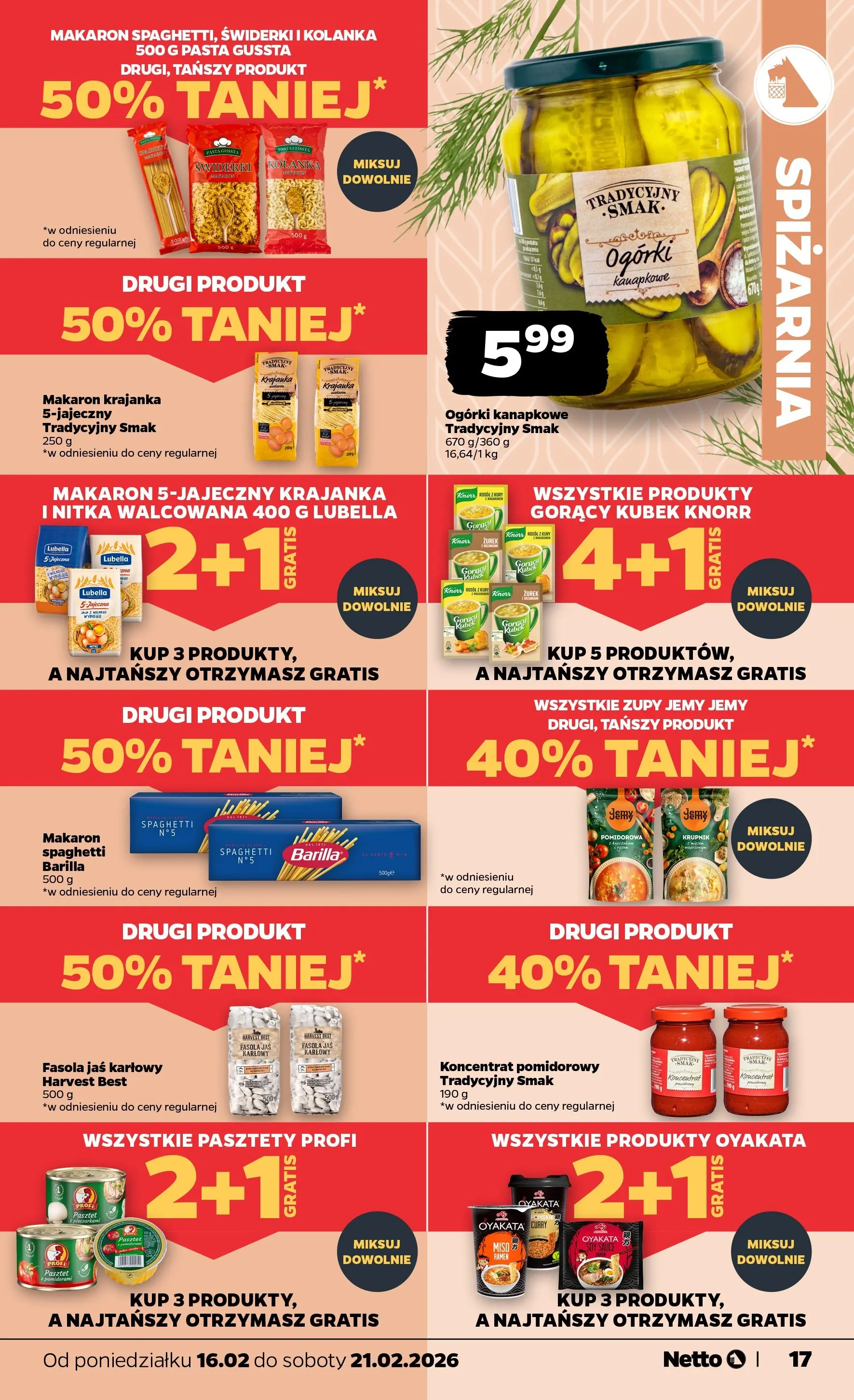 Netto - NETTO T08A ważne do 21.02.2026 od 15.02.2026 - Aktualne promocje | Strona: 17 | Produkty: Curry, Fasola jaś, Gorący kubek, Zurek