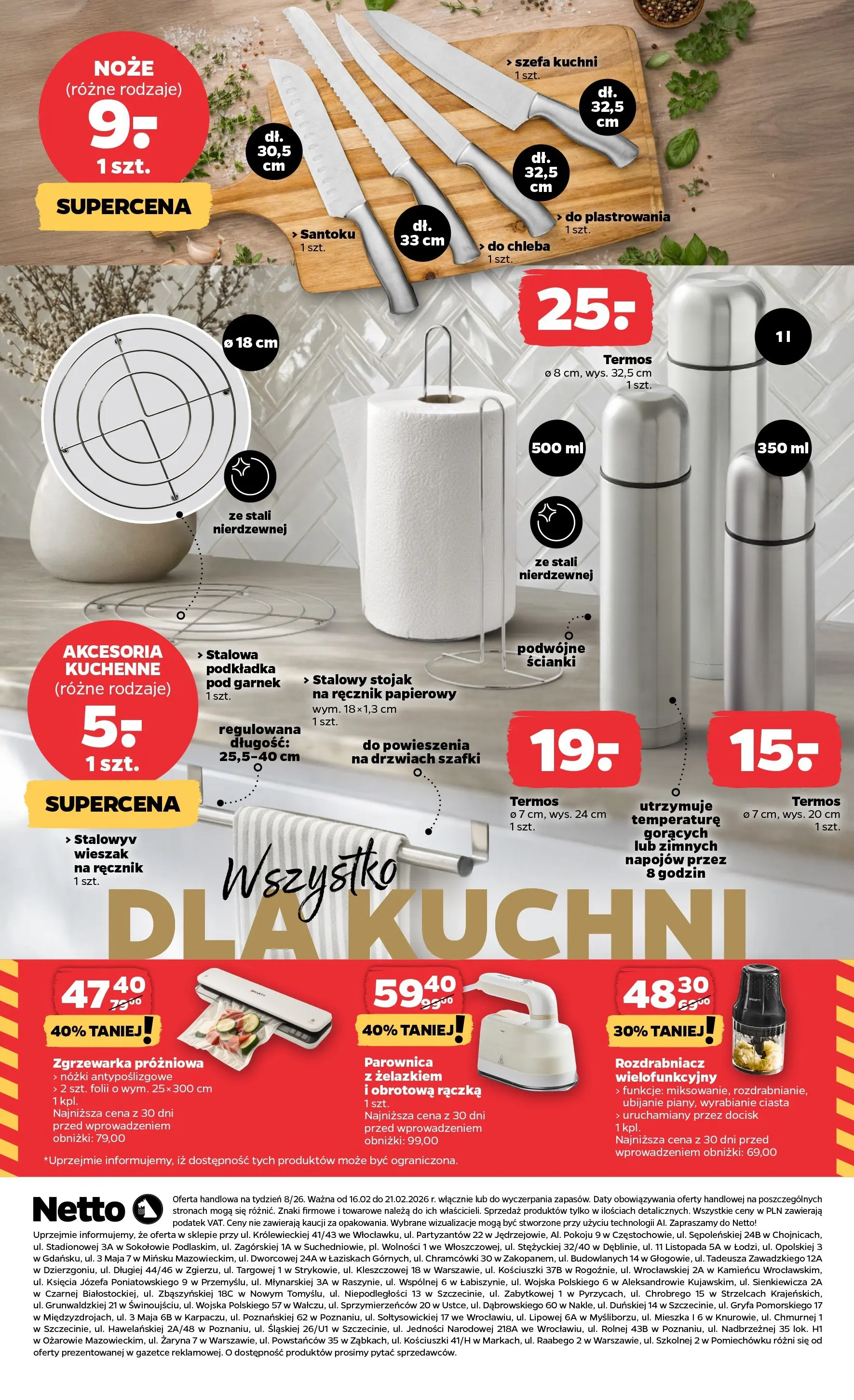 Netto - NETTO T08A ważne do 21.02.2026 od 15.02.2026 - Aktualne promocje | Strona: 36 | Produkty: Garnek, Wieszak, Parownica, Ręcznik papierowy
