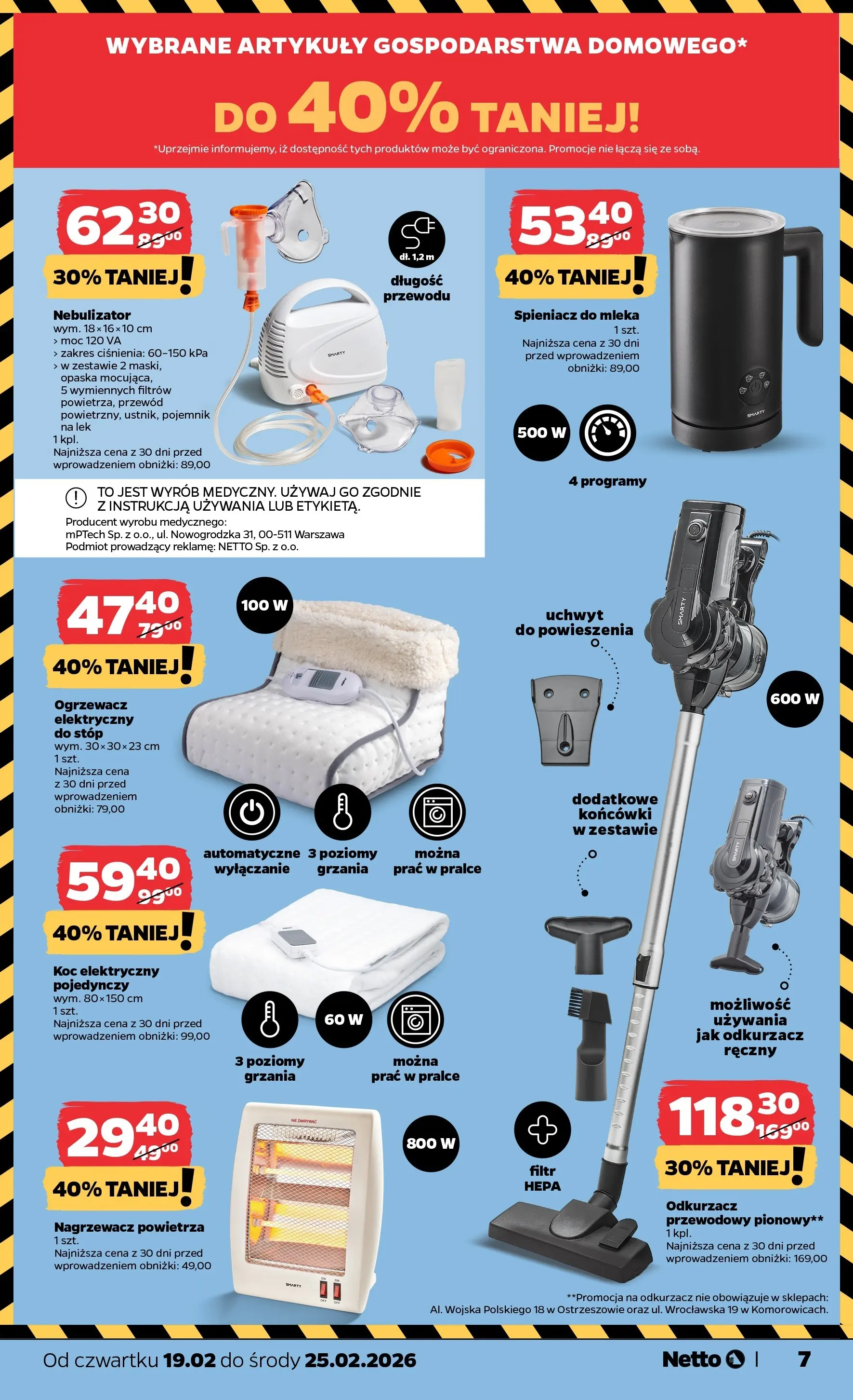 Netto - NETTO T08B ważne do 21.02.2026 od 18.02.2026 - Aktualne promocje | Strona: 28 | Produkty: Koc elektryczny, Odkurzacz, Koc, Spieniacz do mleka