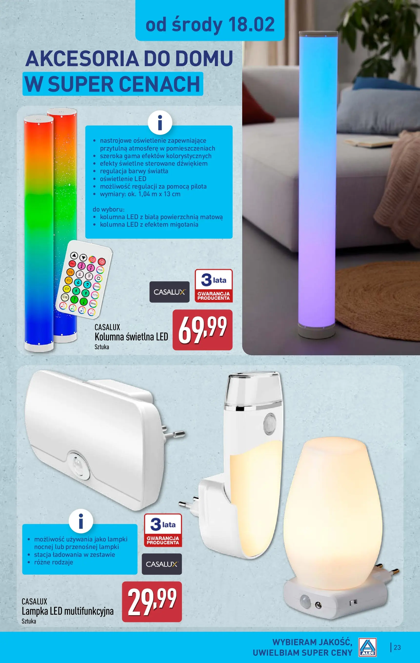 Aldi Gazetka od 16.02.2026 - Ulotka PDF, promocje | Strona: 23 | Produkty: Lampki