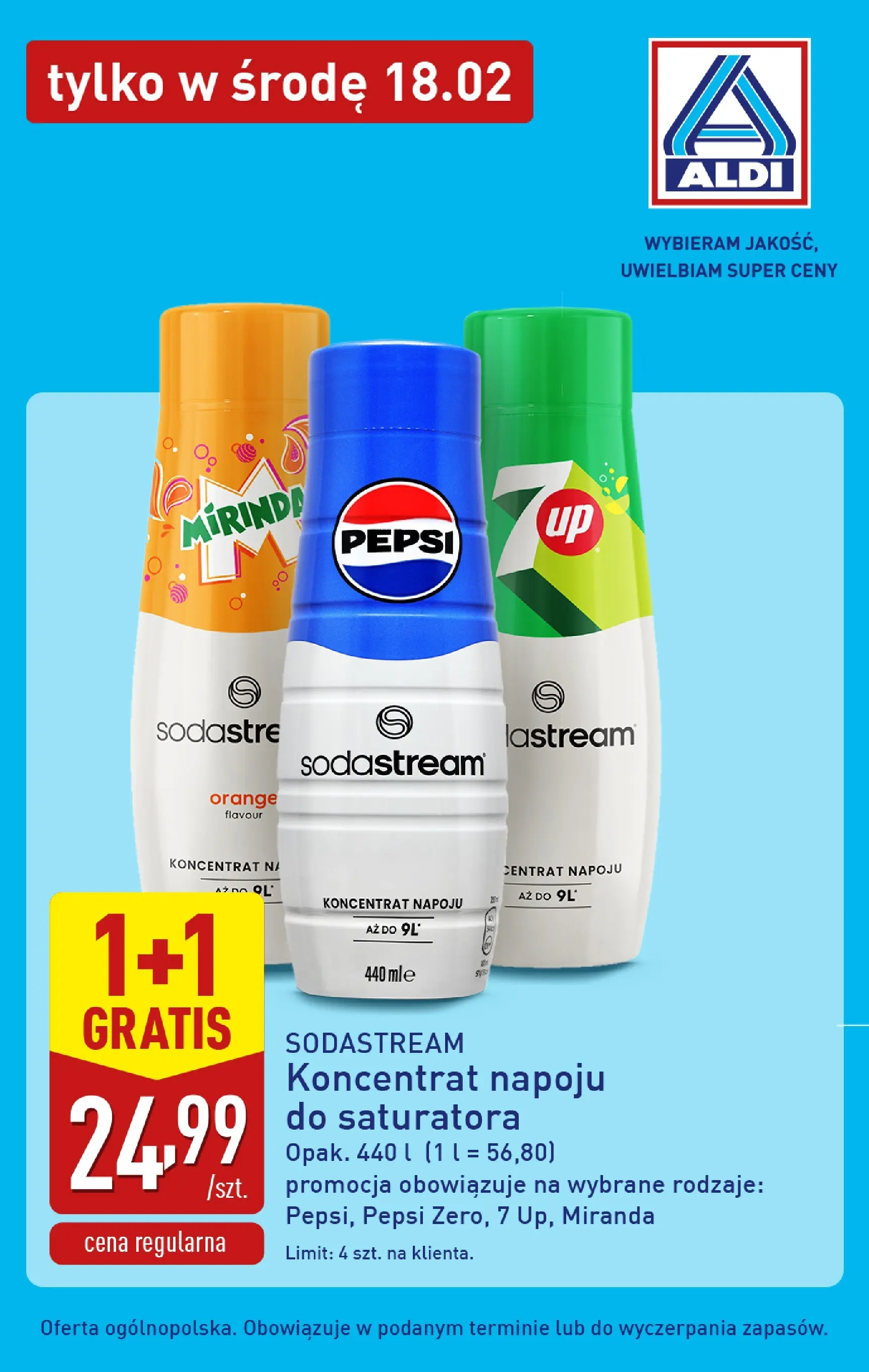 Aldi Gazetka - Tylko w środę od 18.02.2026 - Ulotka PDF, promocje | Strona: 3 | Produkty: Pepsi, Sodastream