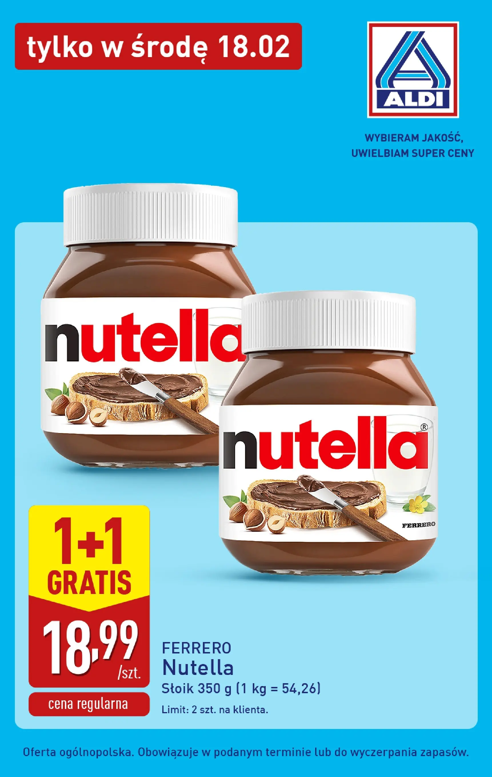 Aldi Gazetka - Tylko w środę od 18.02.2026 - Ulotka PDF, promocje | Strona: 4 | Produkty: Nutella
