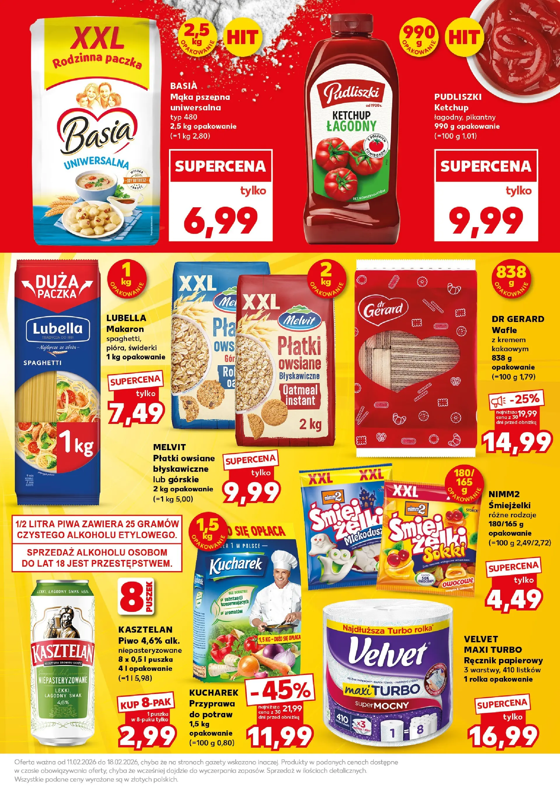 Kaufland gazetka - Super Sobota od 14.02.2026 - od jutra PDF | Strona: 13 | Produkty: Płatki owsiane, Ketchup, Wafle, Płatki owsiane błyskawiczne