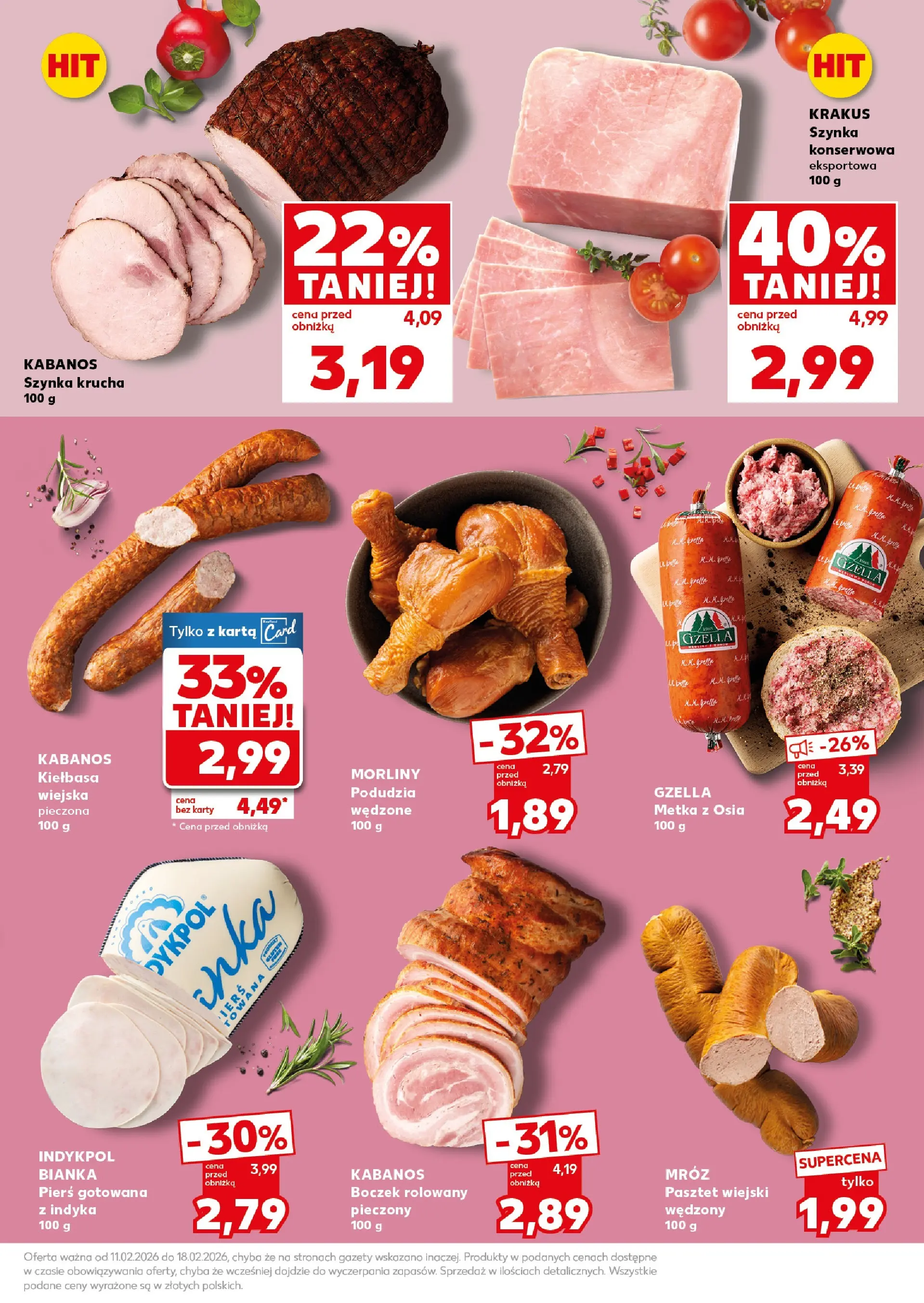 Kaufland gazetka - Super Sobota od 14.02.2026 - od jutra PDF | Strona: 17 | Produkty: Kiełbasa, Karta, Szynka, Boczek