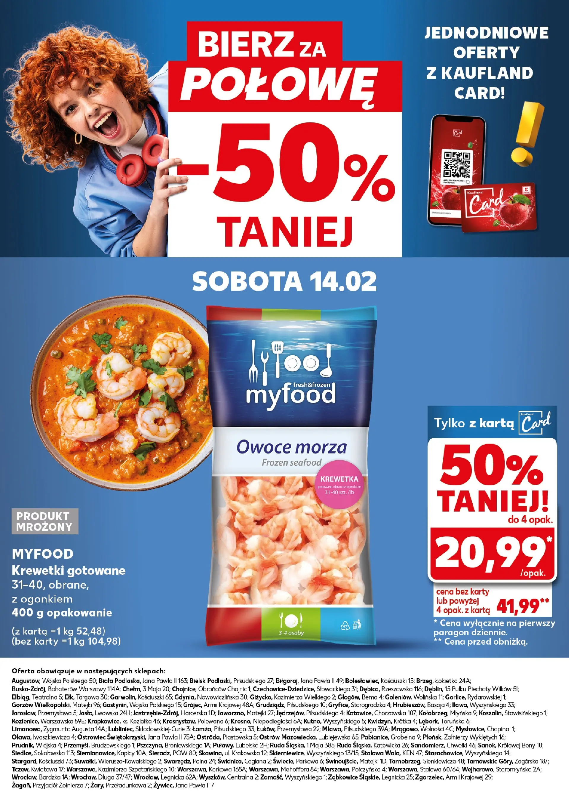 Kaufland gazetka - Super Sobota od 14.02.2026 - od jutra PDF | Strona: 28 | Produkty: Karta, Krewetki, Krewetki gotowane, Owoce