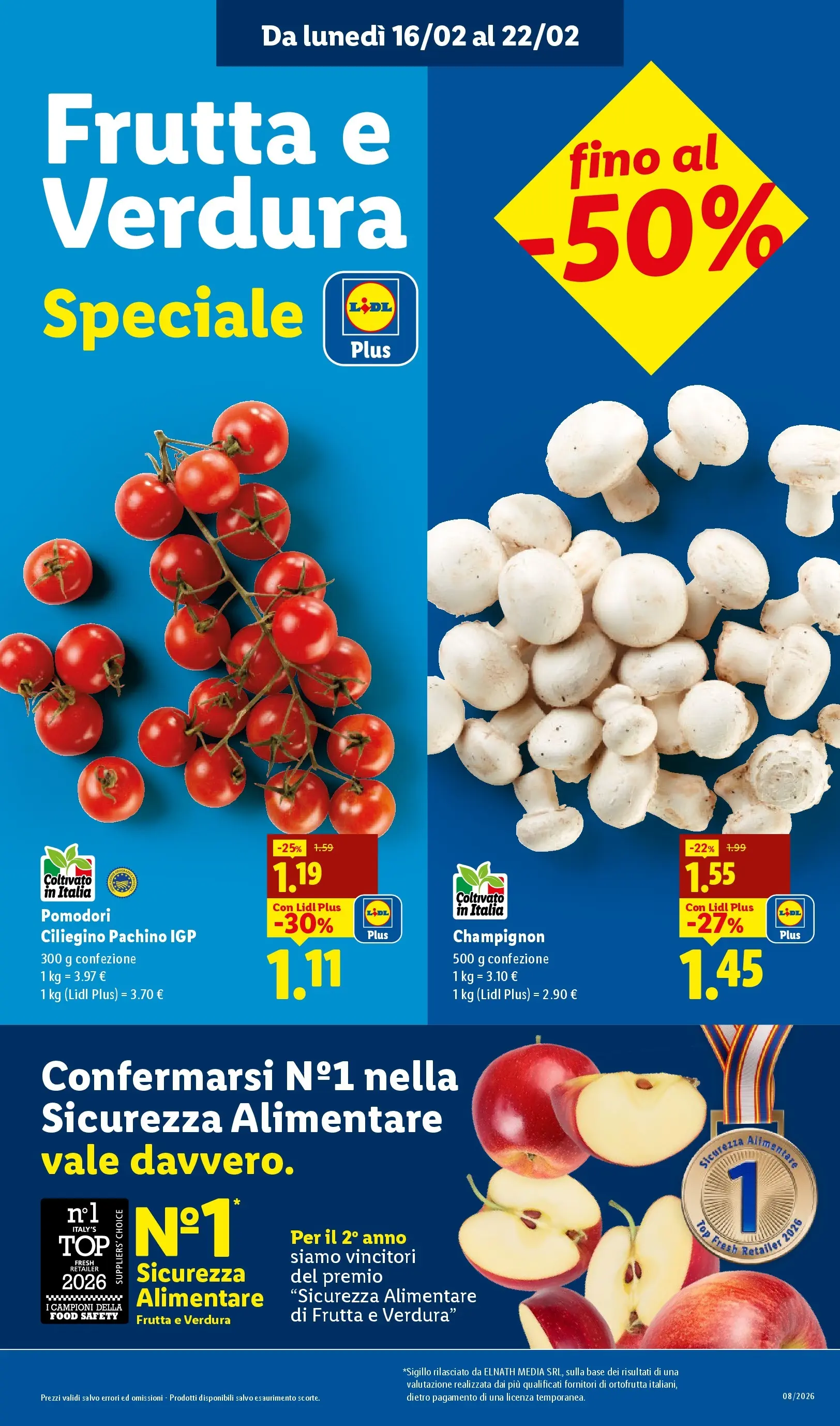 LIDL volantino della prossima settimana dal ﻿12/02/2026﻿ 📣 | Pagina: 3 | Prodotti: Frutta, Top, Pomodori