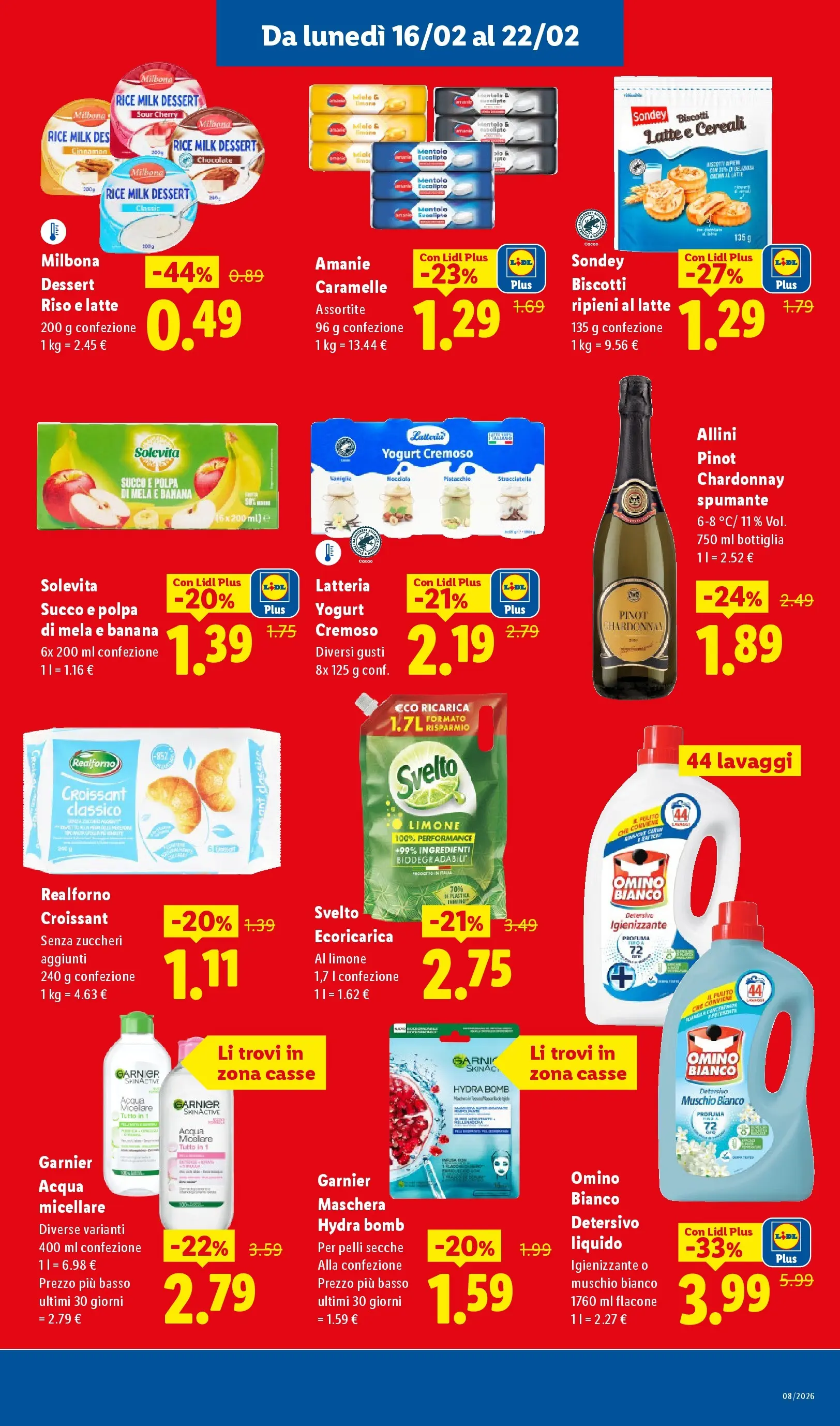 LIDL volantino della prossima settimana dal ﻿12/02/2026﻿ 📣 | Pagina: 13 | Prodotti: Maschera, Yogurt, Acqua, Stracciatella