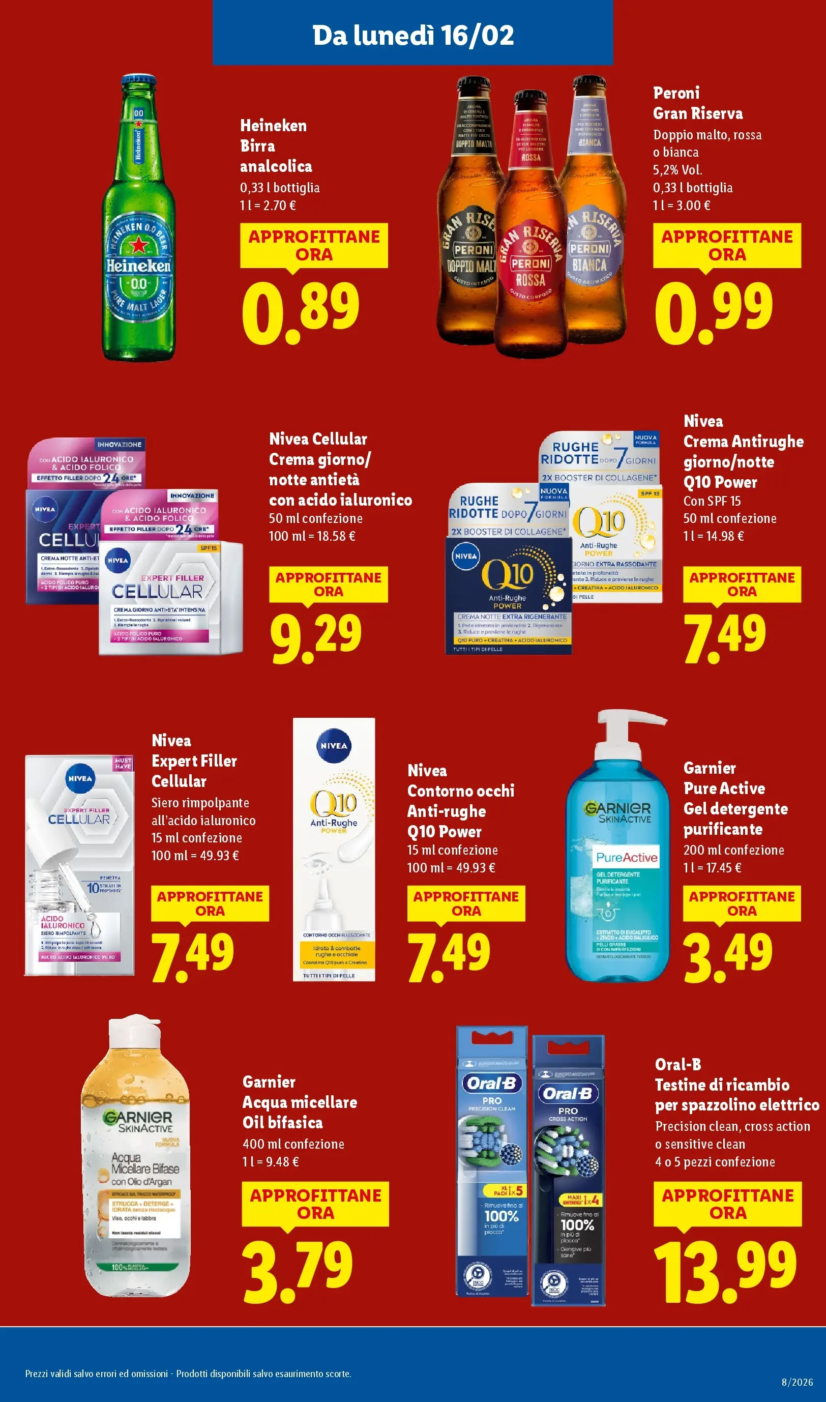 LIDL volantino della prossima settimana dal ﻿12/02/2026﻿ 📣 | Pagina: 15 | Prodotti: Acqua micellare, Birra, Olio, Heineken