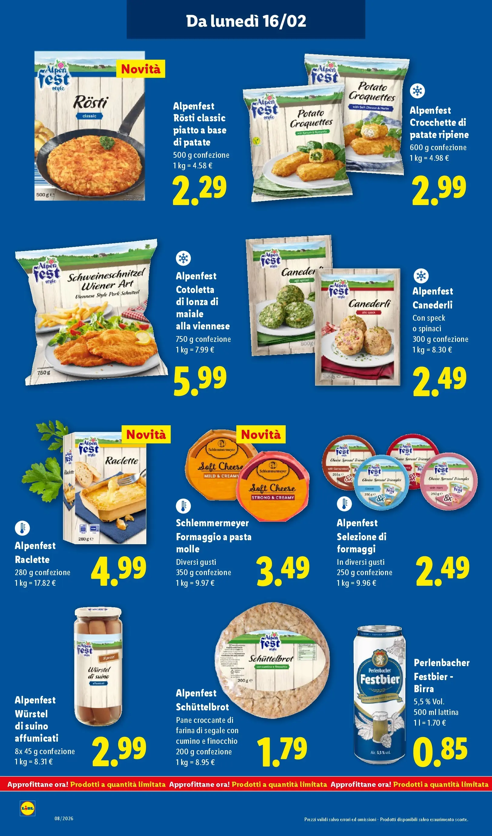 LIDL volantino della prossima settimana dal ﻿12/02/2026﻿ 📣 | Pagina: 22 | Prodotti: Speck, Birra, Maiale, Patate