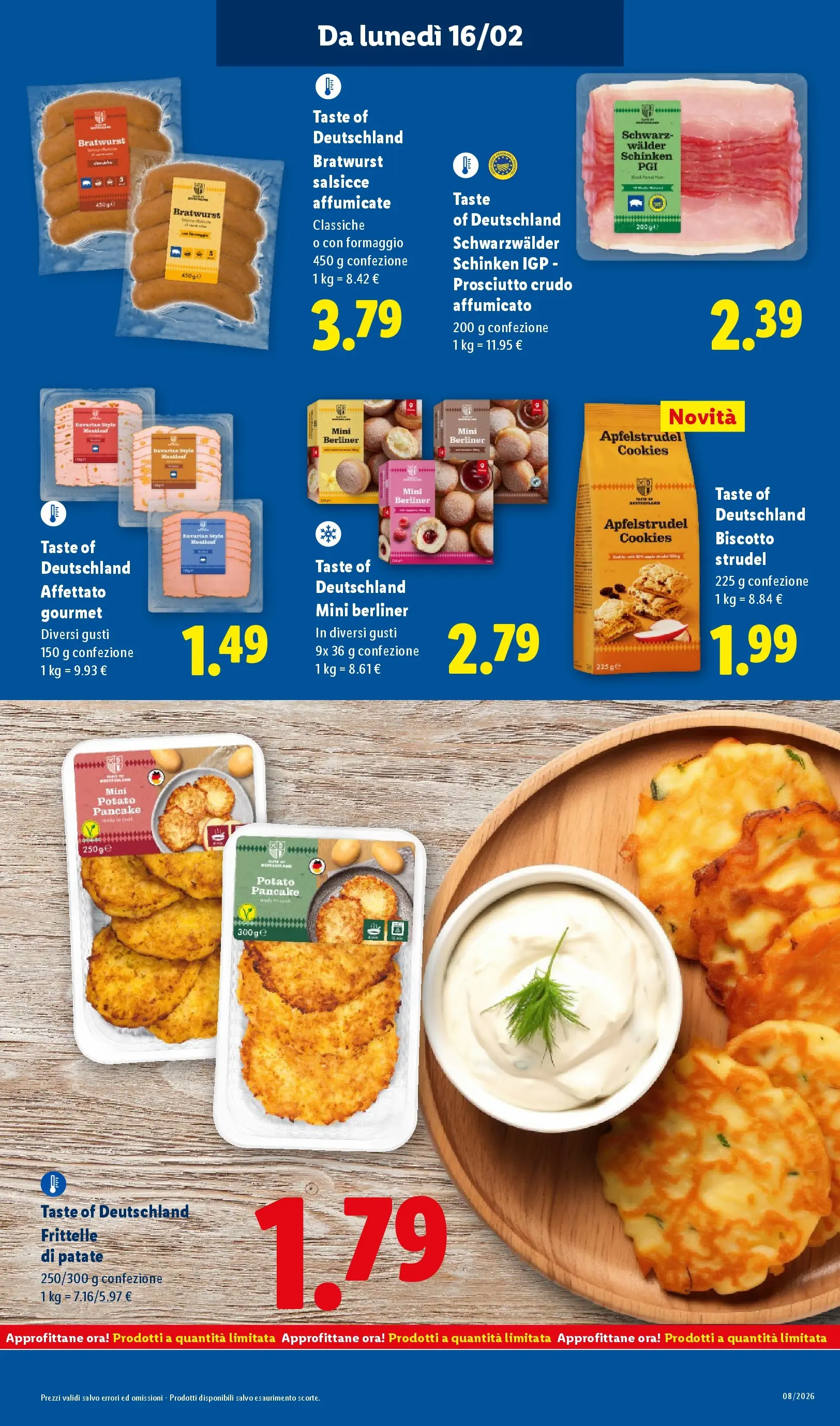 LIDL volantino della prossima settimana dal ﻿12/02/2026﻿ 📣 | Pagina: 25 | Prodotti: Prosciutto Crudo, Patate, Formaggio, Prosciutto