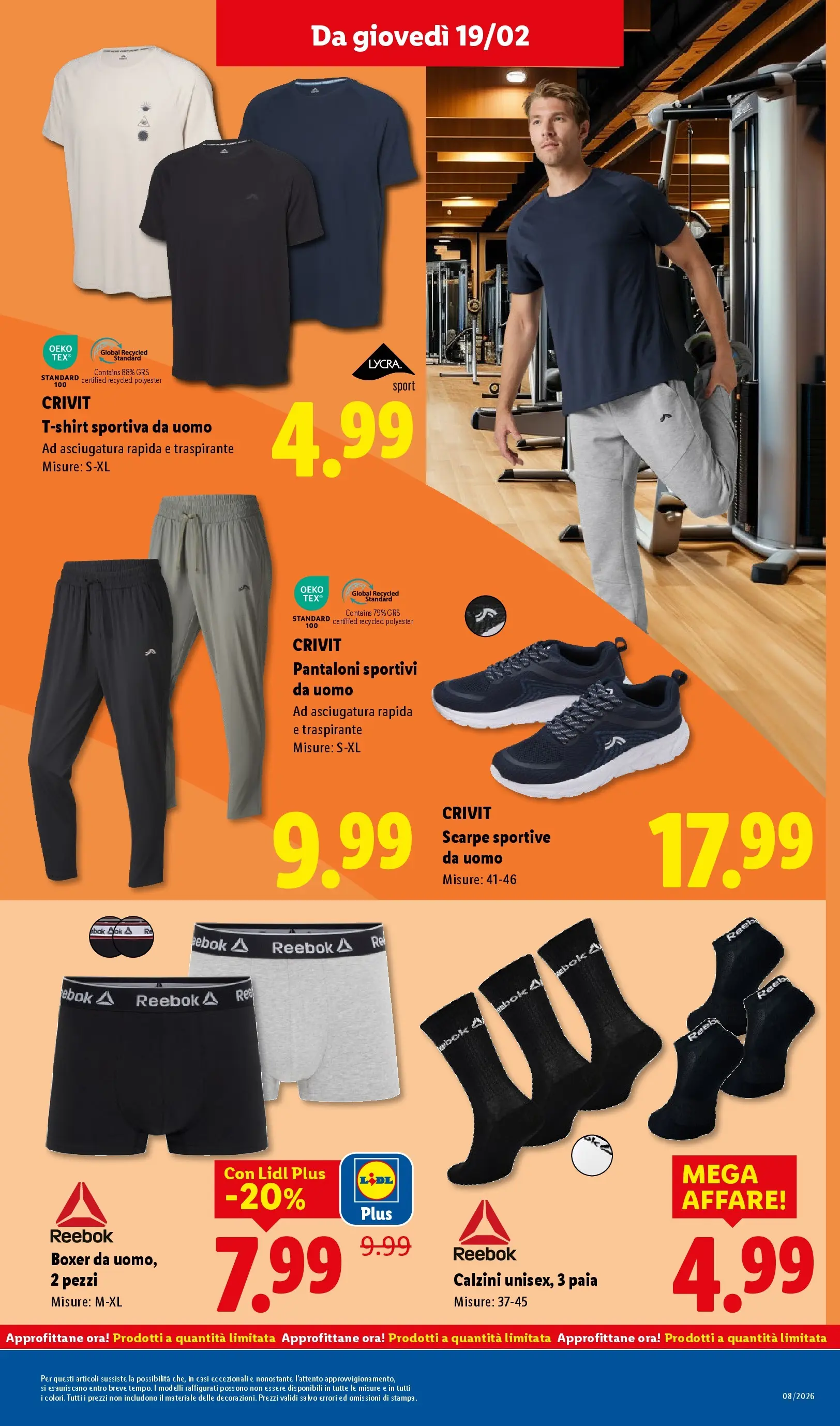 LIDL volantino della prossima settimana dal ﻿12/02/2026﻿ 📣 | Pagina: 41 | Prodotti: Pantaloni, Calzini, T-shirt, Scarpe