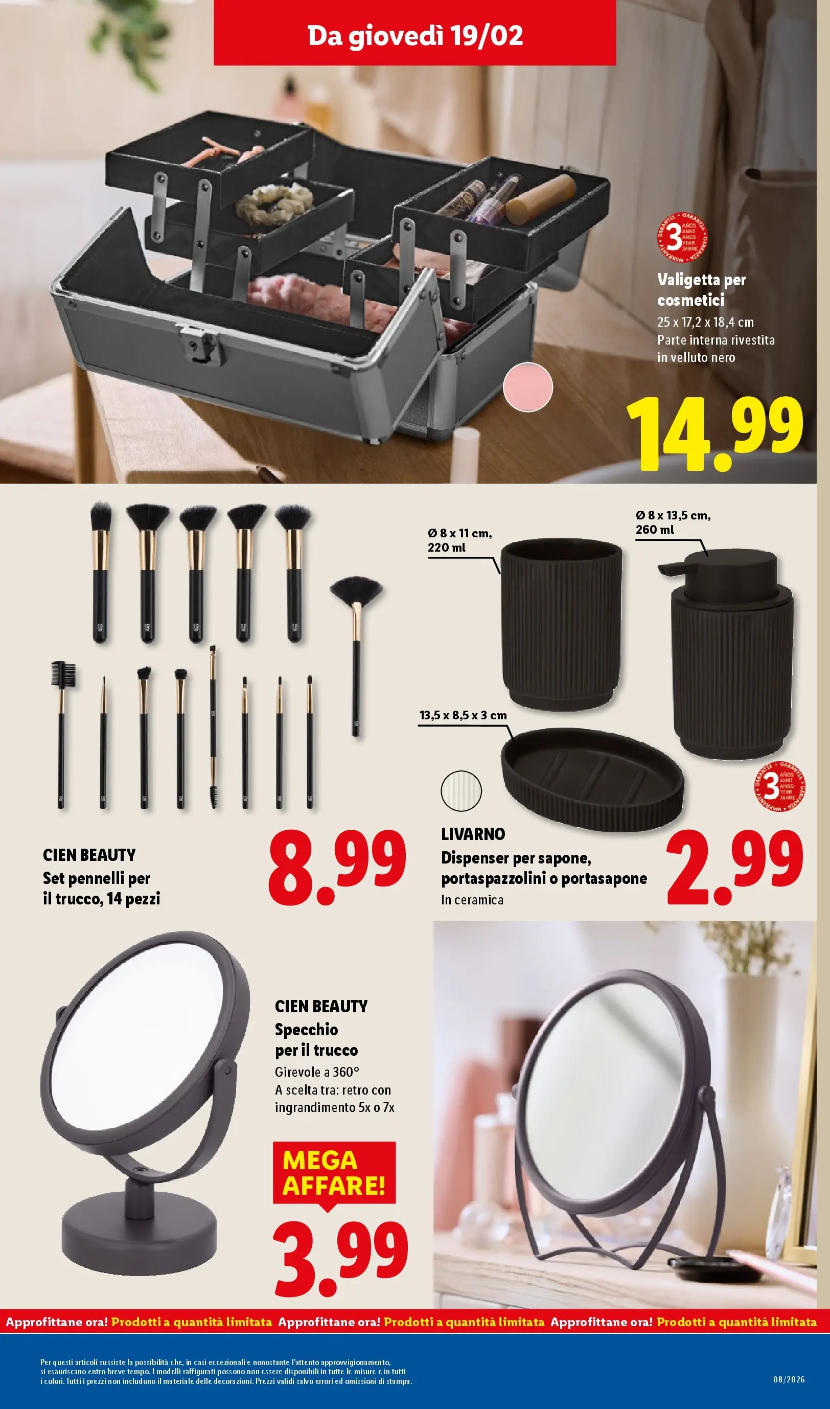 LIDL volantino della prossima settimana dal ﻿12/02/2026﻿ 📣 | Pagina: 47 | Prodotti: Valigetta, Specchio, Trucco