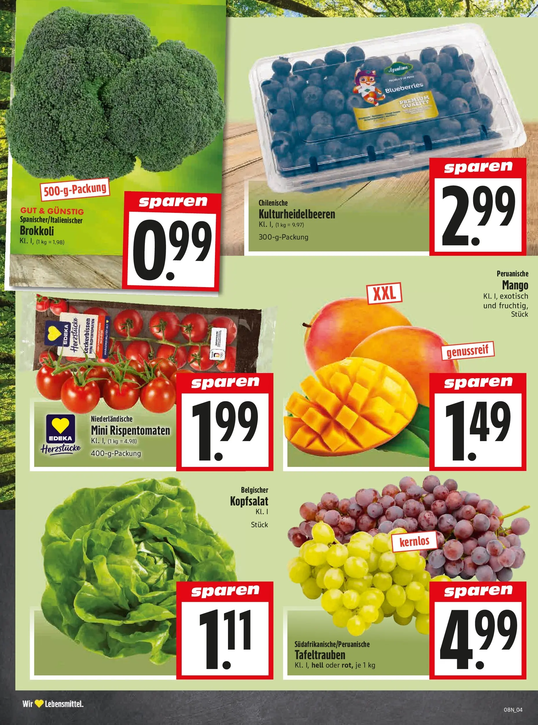 Angebote - Edeka Hahner: Wochenangebote (ab 15.02.2026) zum Blättern | Seite: 6 | Produkte: Brokkoli, Mango