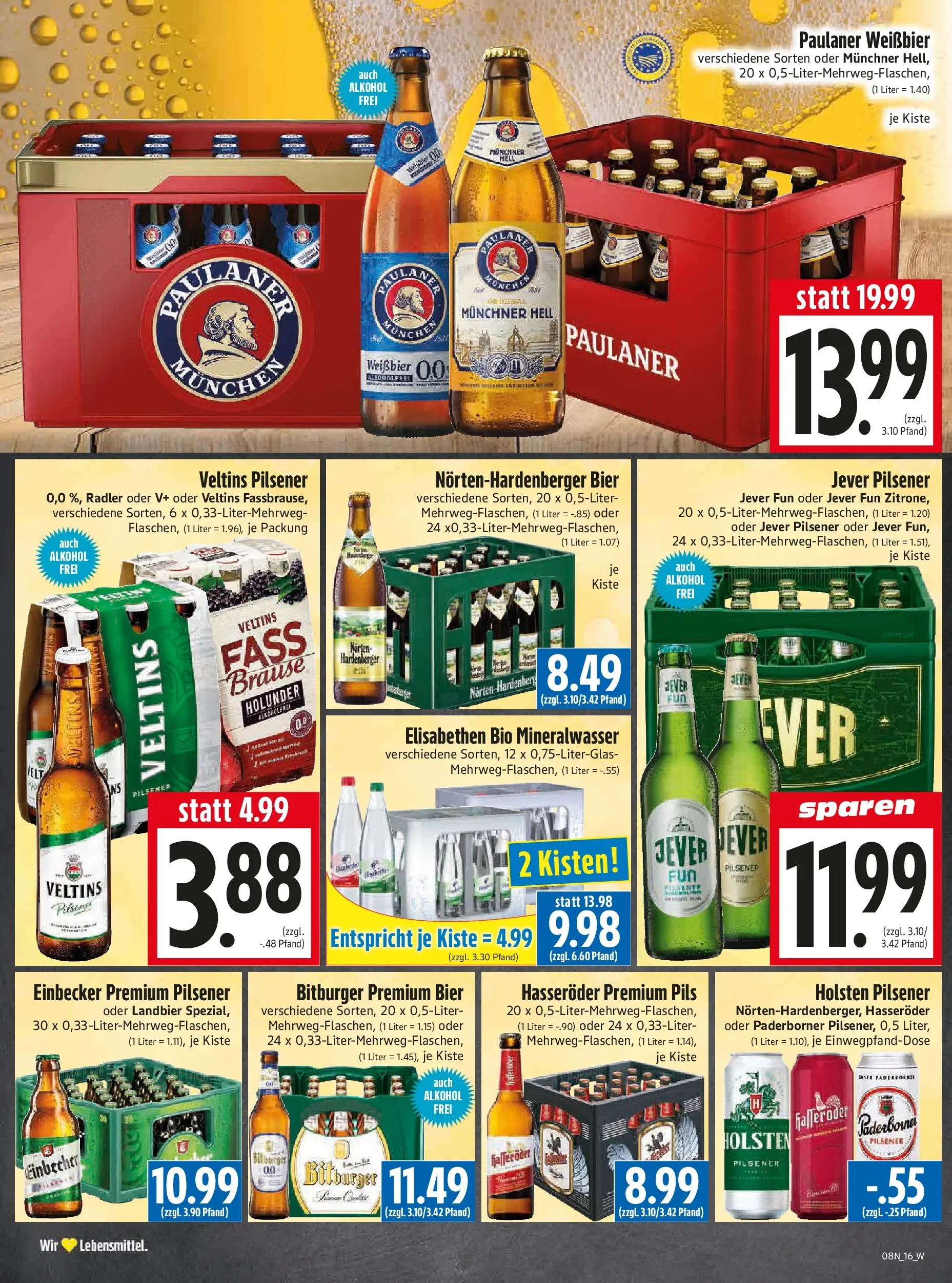 Angebote - Edeka Hahner: Wochenangebote (ab 15.02.2026) zum Blättern | Seite: 18 | Produkte: Weißbier, Pils, Mineralwasser, Hasseröder