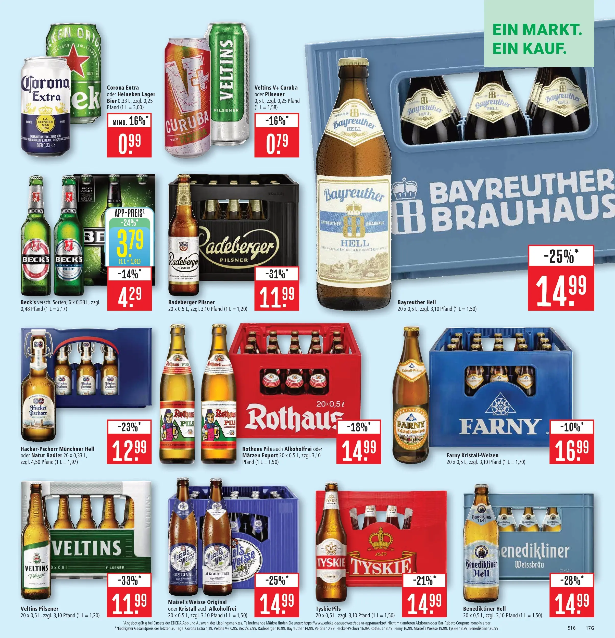 Marktkauf - Marktkauf: Wochenangebote (ab 16.02.2026) » Angebote online | Seite: 21 | Produkte: Bayreuther hell, Tyskie, Radler, Veltins