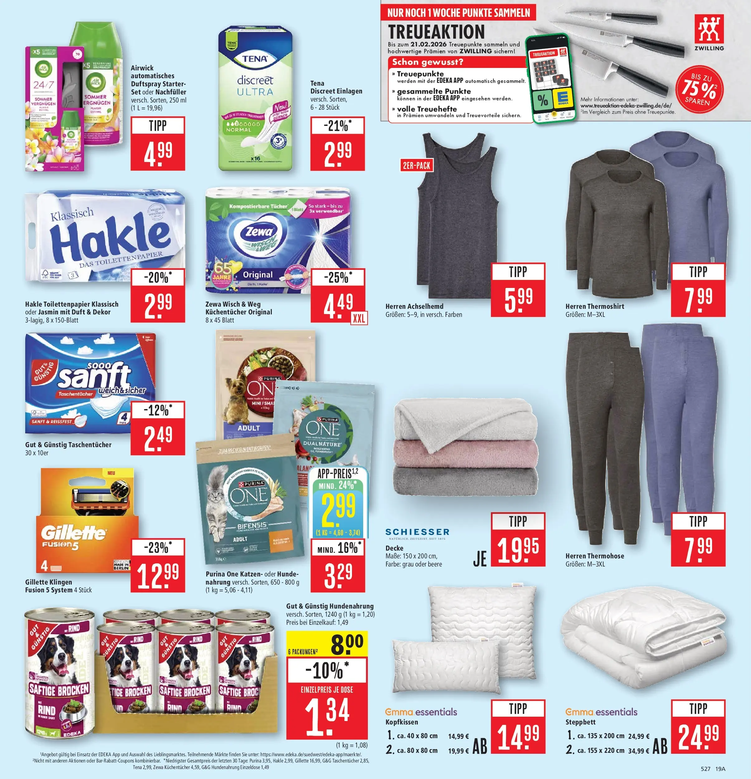 Marktkauf - Marktkauf: Wochenangebote (ab 16.02.2026) » Angebote online | Seite: 23 | Produkte: Purina one, Decke, Kopfkissen, Zewa