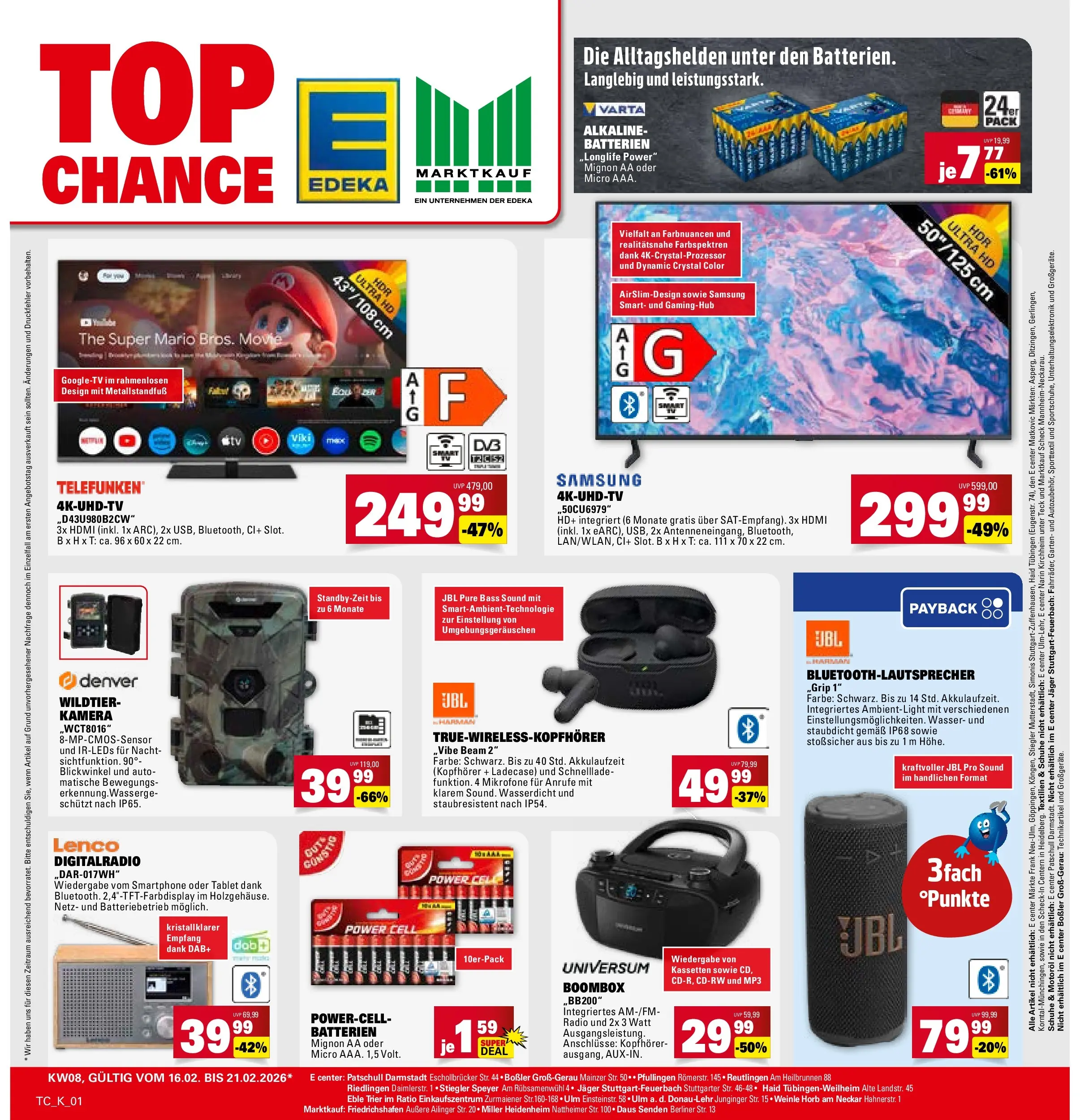 Marktkauf - Marktkauf: Wochenangebote (ab 16.02.2026) » Angebote online | Seite: 25 | Produkte: Kamera, Radio, MP3, Kopfhörer