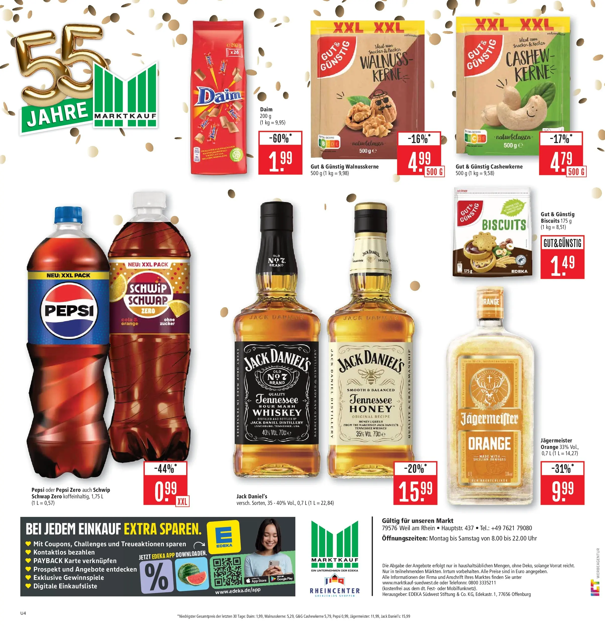 Marktkauf - Marktkauf: Wochenangebote (ab 16.02.2026) » Angebote online | Seite: 4 | Produkte: Jack Daniel's, Jägermeister, Pepsi, Whiskey