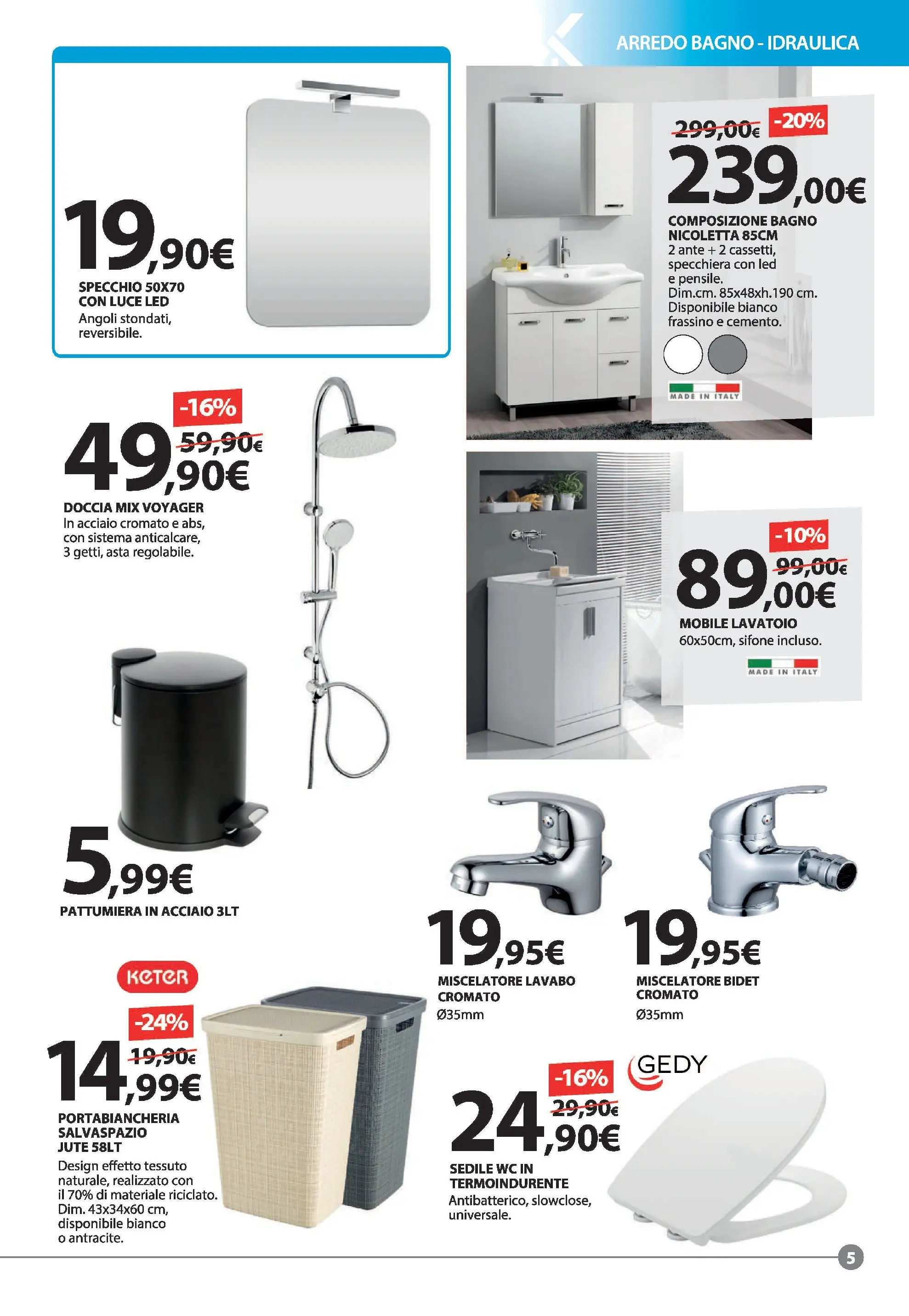 Nuovo Offerte - Grandi affari dal 15/02/2026 > offerte anteprima 🛍️ | Pagina: 5 | Prodotti: Mobile, Miscelatore, Pattumiera, Portabiancheria