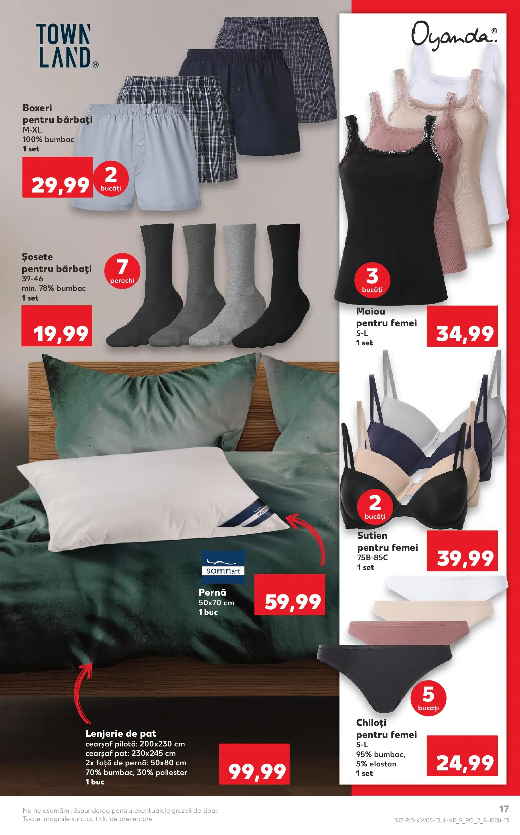 Catalog Kaufland - Domnesti 17.02.2026 - Revista si Oferta | Pagină: 17 | Produse: Pat, Pernă, Pilotă, Șosete