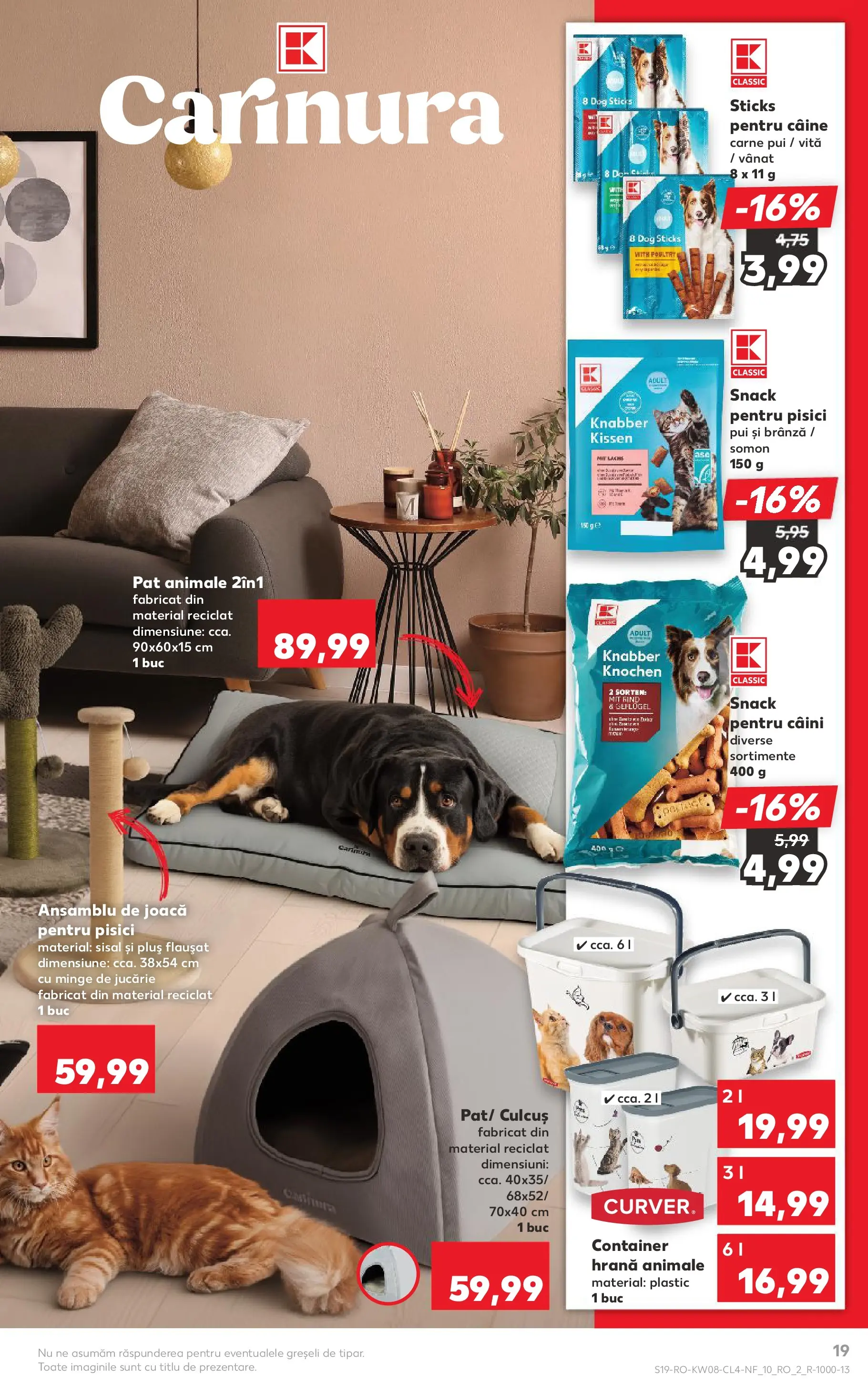 Catalog Kaufland - Domnesti 17.02.2026 - Revista si Oferta | Pagină: 19 | Produse: Pat, Hacıyatmaz Kedi Oyuncağı, Brânză