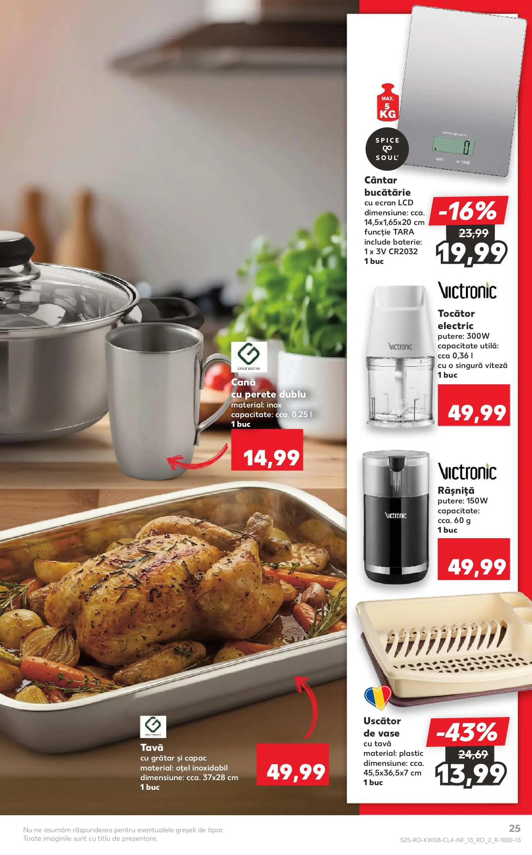 Catalog Kaufland - Domnesti 17.02.2026 - Revista si Oferta | Pagină: 25 | Produse: Uscător, Cântar, Bucătărie, Tocător
