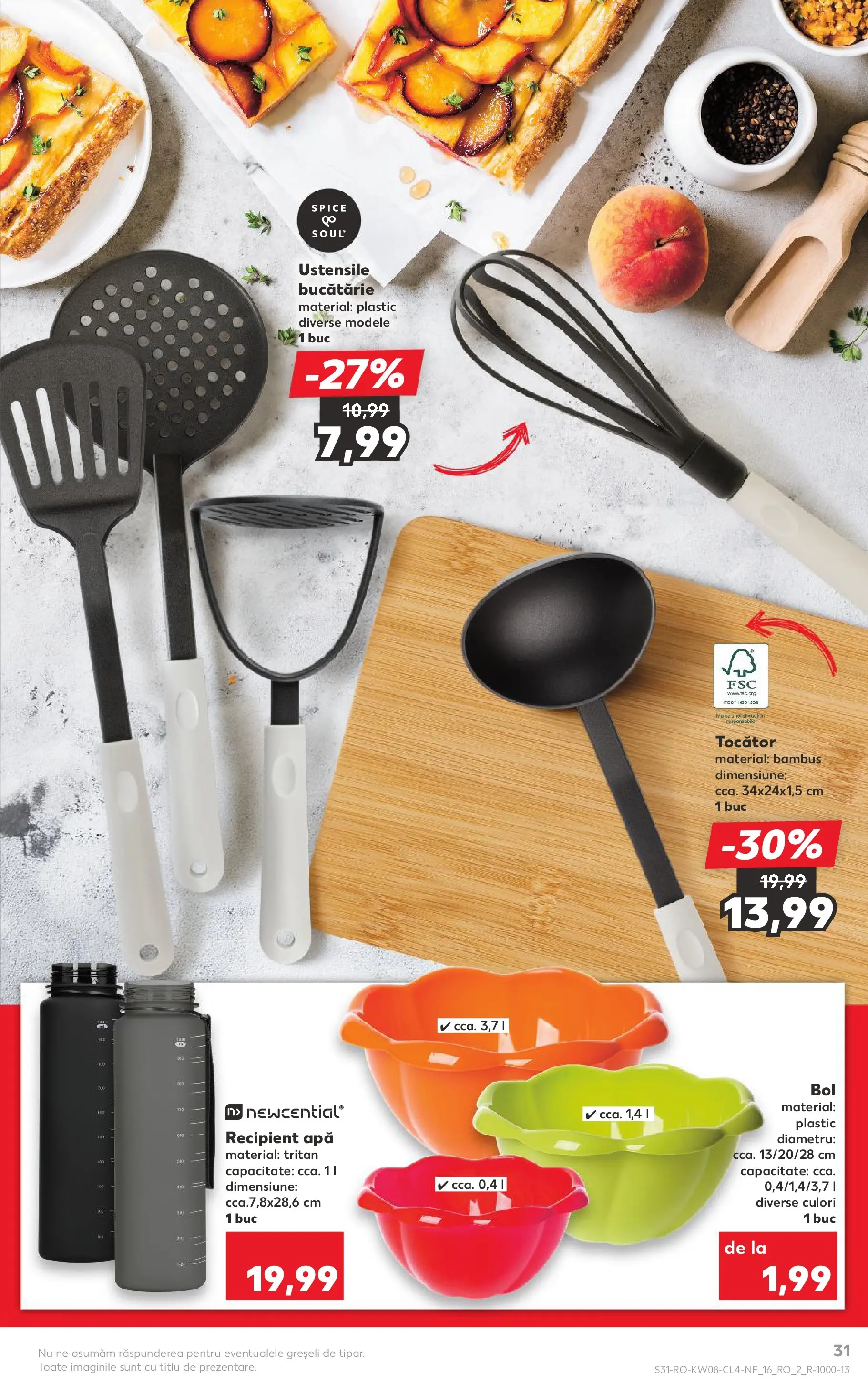 Catalog Kaufland - Domnesti 17.02.2026 - Revista si Oferta | Pagină: 31 | Produse: Bol, Bucătărie, Tocător, Apă