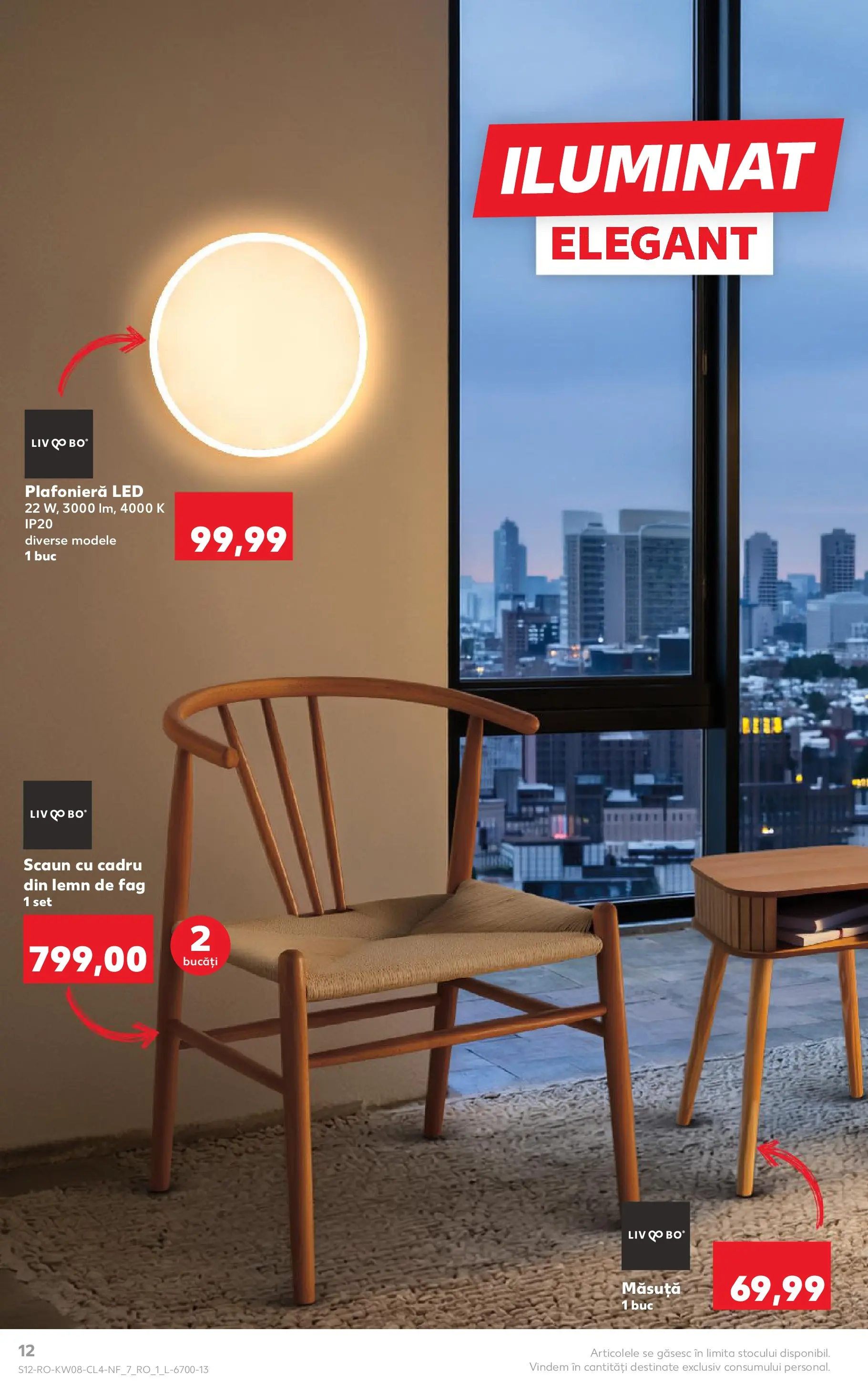 Catalog Kaufland - Comarnic 17.02.2026 - Revista si Oferta | Pagină: 12 | Produse: Plafonieră, Scaun, Babak