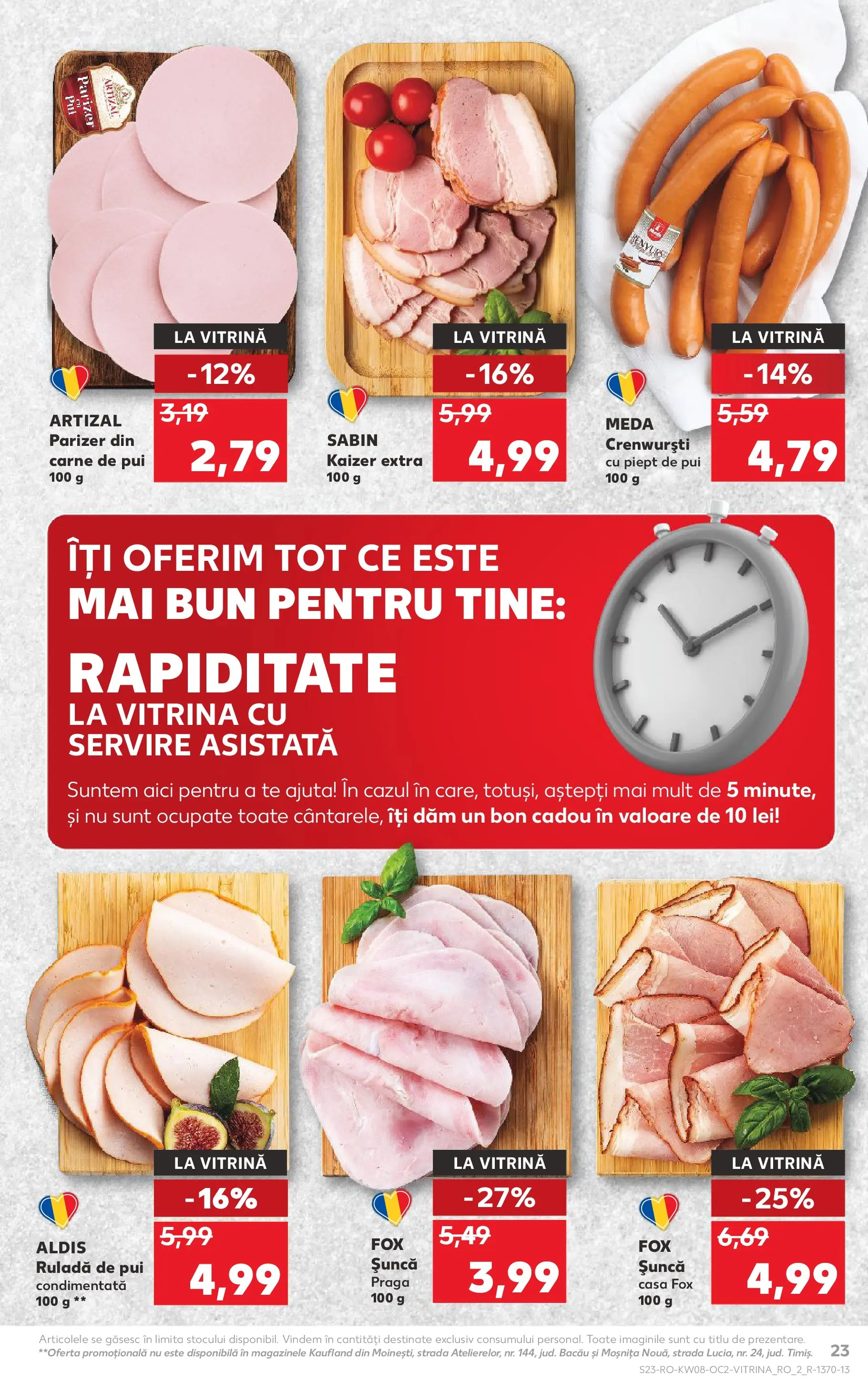 Catalog Kaufland - Slatina 18.02.2026 - Revista si Oferta | Pagină: 23 | Produse: Hacıyatmaz Kedi Oyuncağı, Vitrină, Șuncă, Parizer