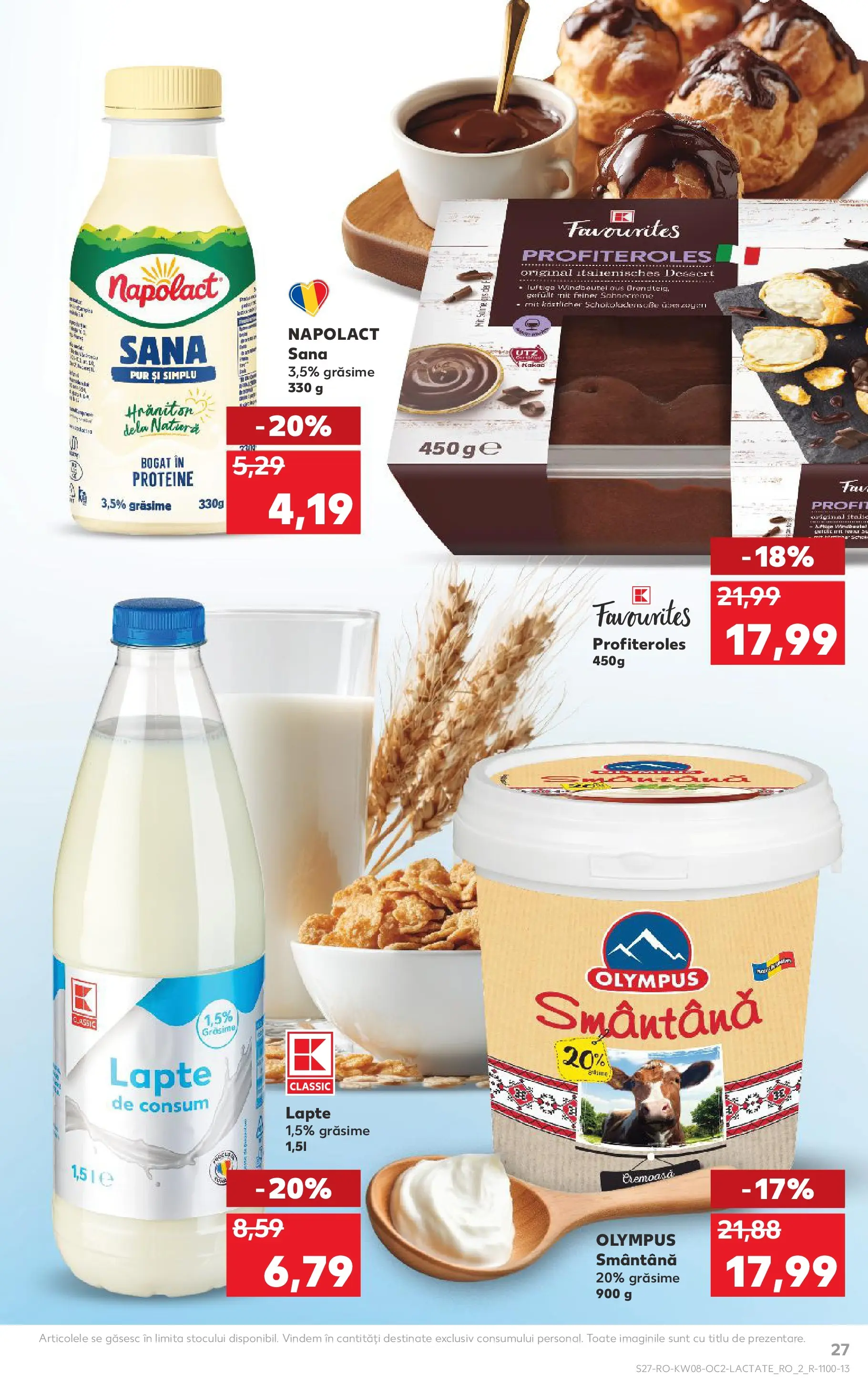Catalog Kaufland - Zalau 18.02.2026 - Revista si Oferta | Pagină: 27 | Produse: Masaüstü kılıfı, Lapte, Smântână
