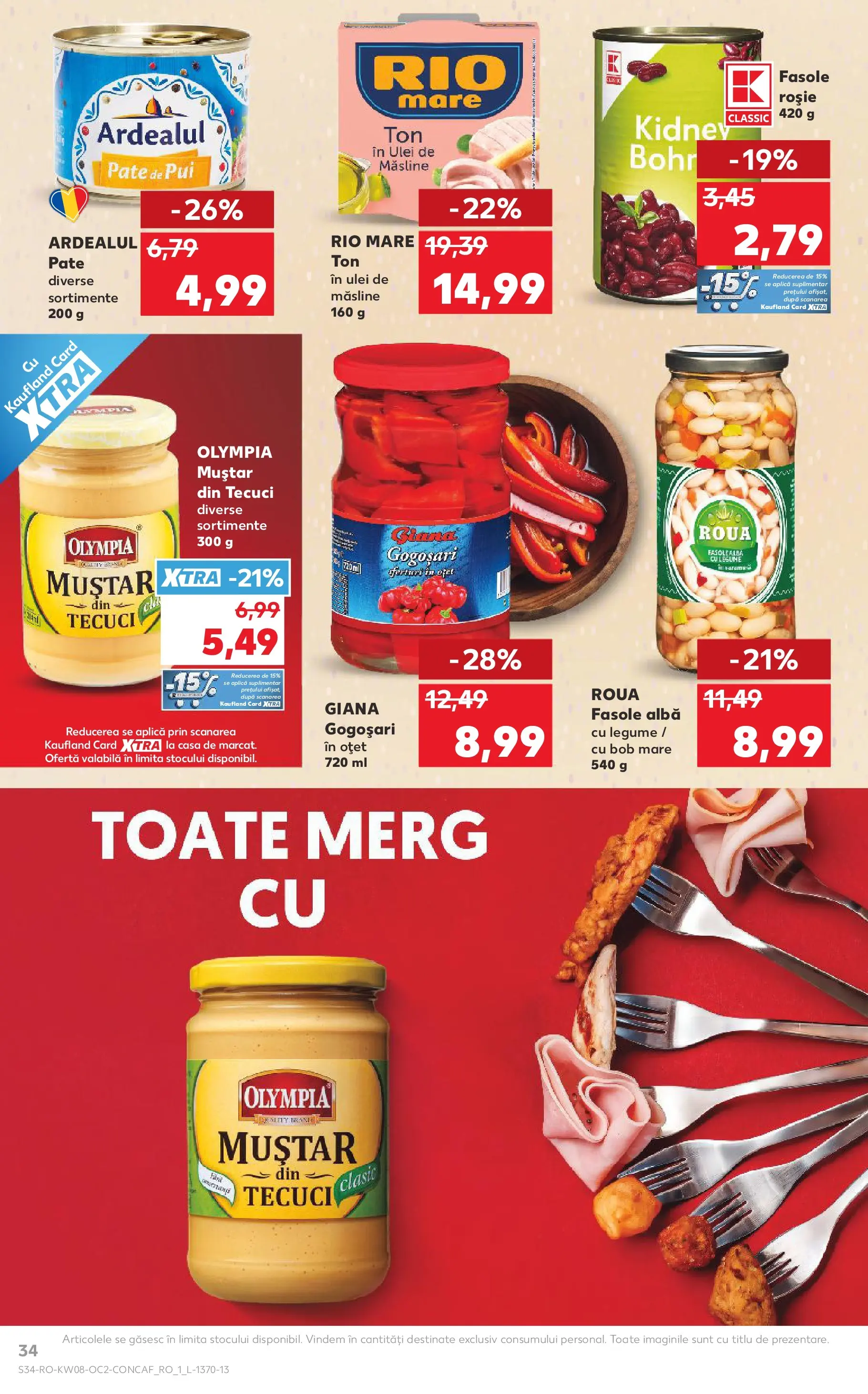 Catalog Kaufland - Slatina 18.02.2026 - Revista si Oferta | Pagină: 34 | Produse: Măsline, Oțet, Fasole albă, Legume