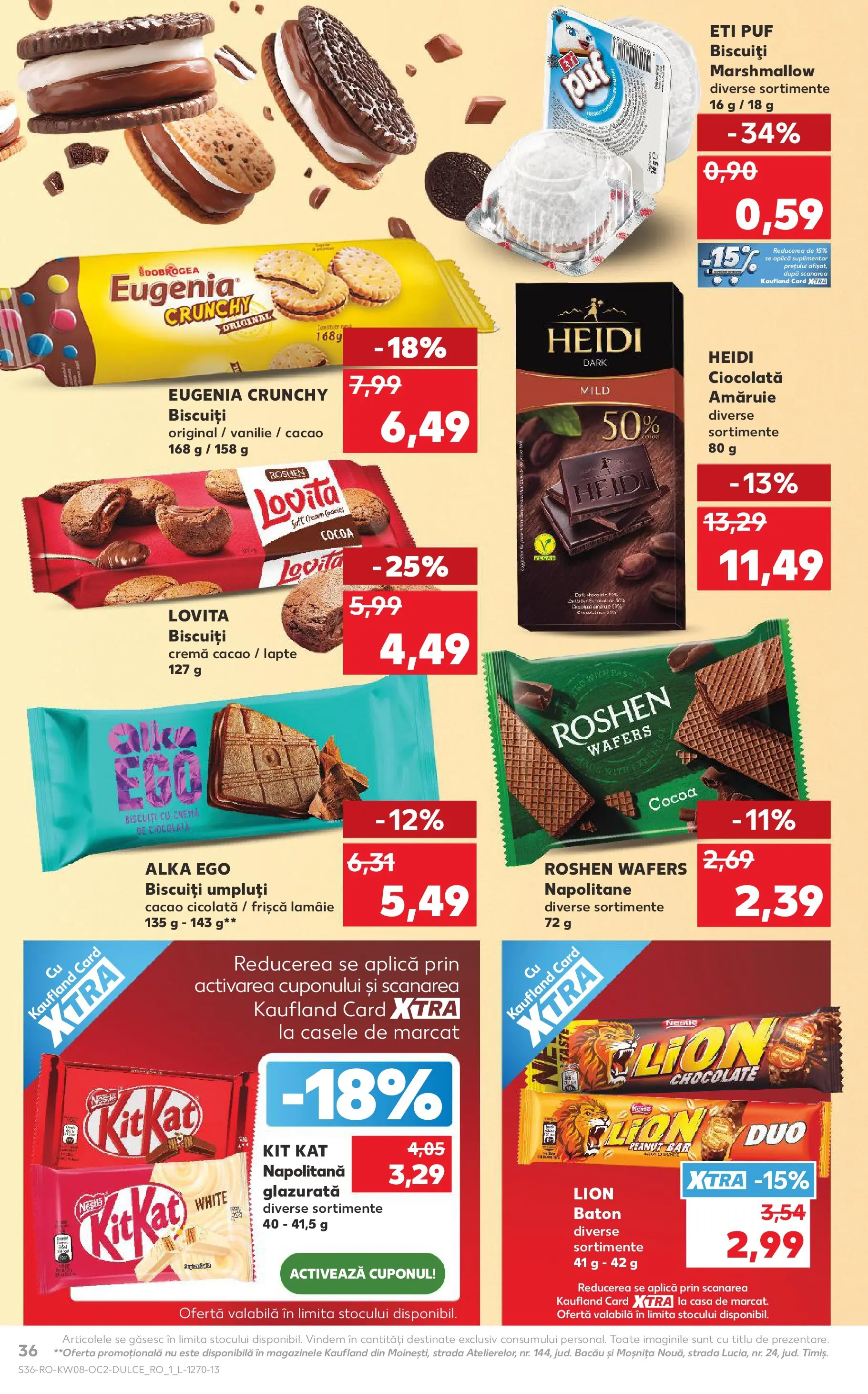 Catalog Kaufland - Zalau 18.02.2026 - Revista si Oferta | Pagină: 36 | Produse: Napolitane, Lapte, Ciocolată, Lămâie