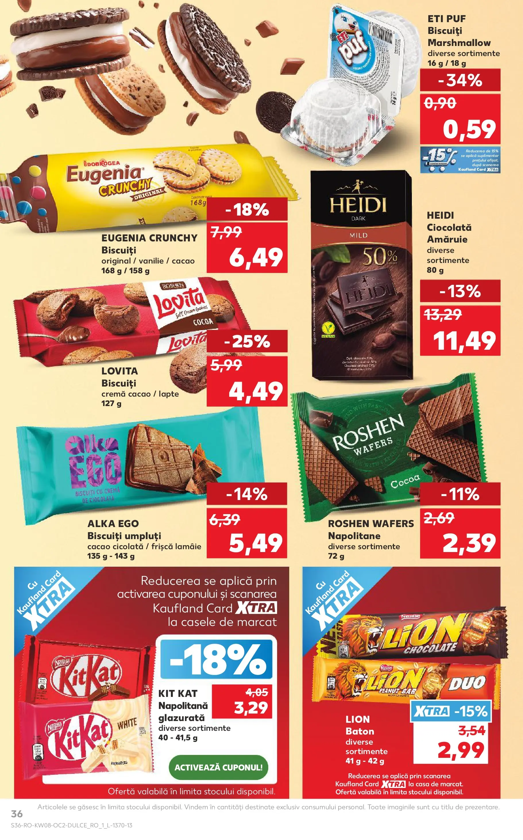 Catalog Kaufland - Slatina 18.02.2026 - Revista si Oferta | Pagină: 36 | Produse: Lapte, Ciocolată, Biscuiți, Lămâie
