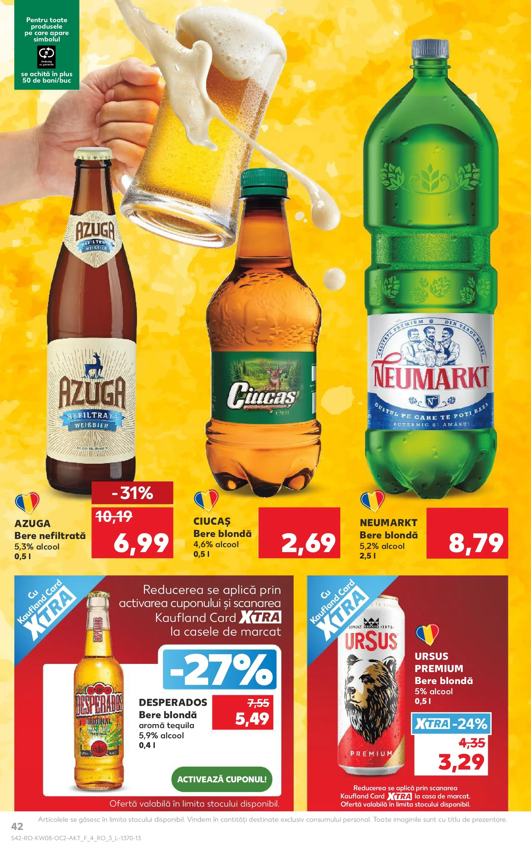 Catalog Kaufland - Slatina 18.02.2026 - Revista si Oferta | Pagină: 42 | Produse: Eğitim çantaları, Bere