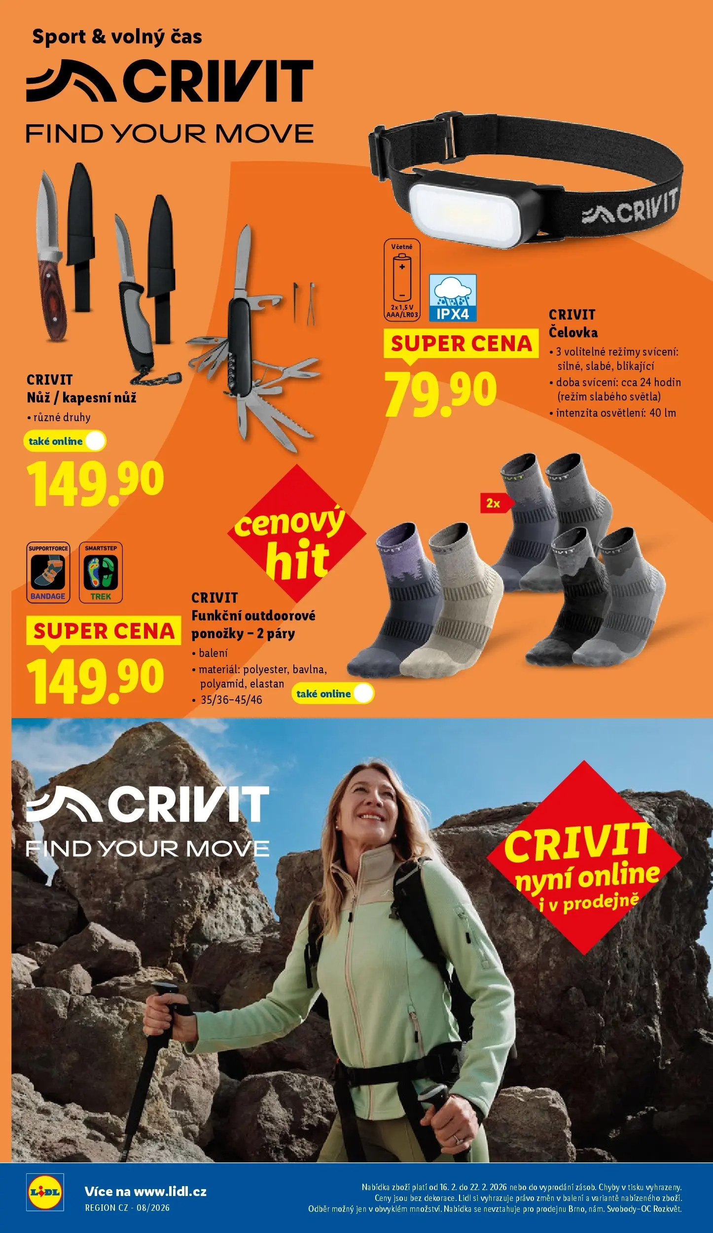 Lidl leták od 15.02.2026 - Nový akční leták | Strana: 36 | Produkty: Ponožky, Nůž