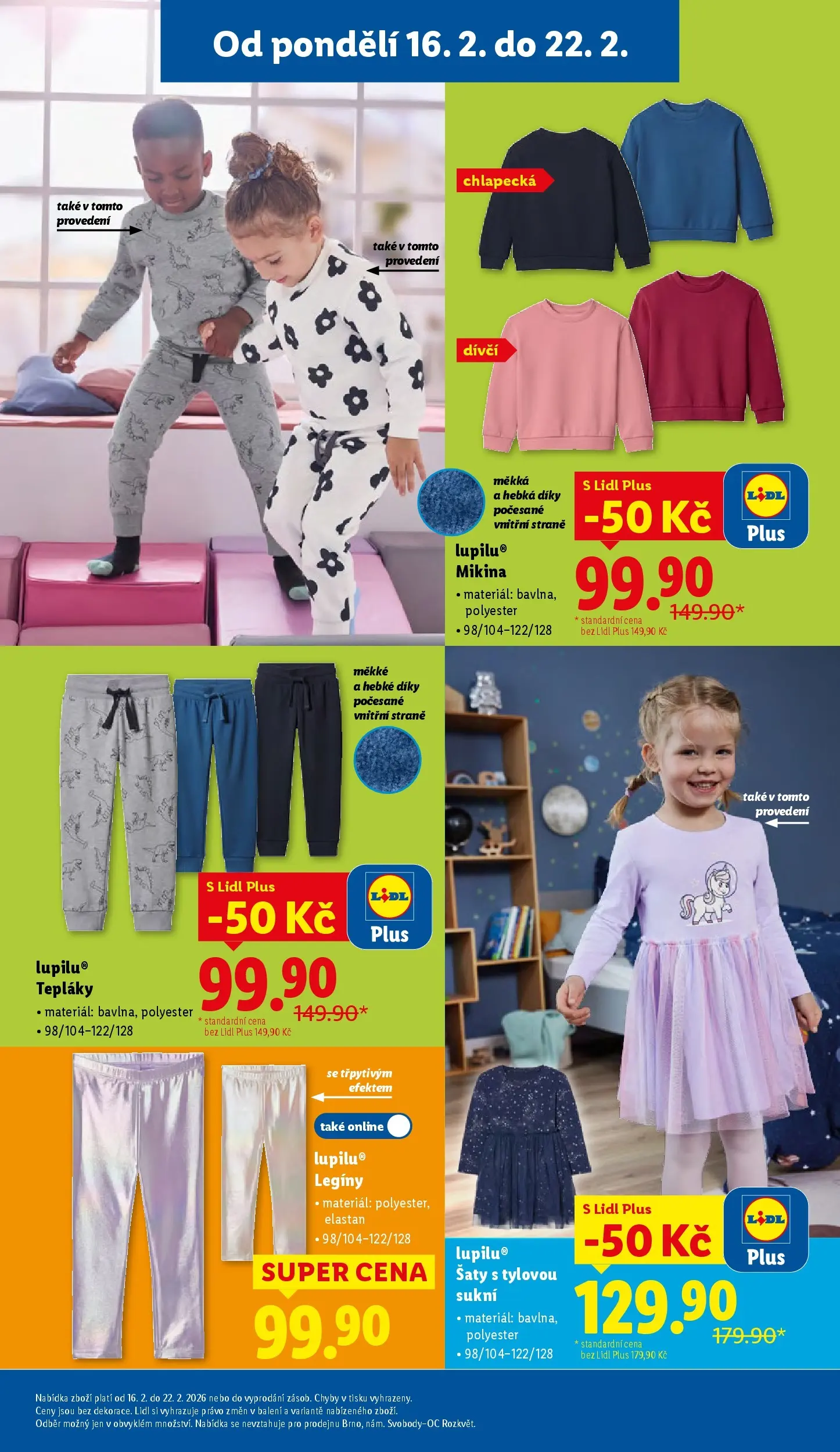 Lidl leták od 15.02.2026 - Nový akční leták | Strana: 39 | Produkty: Šaty, Mikina, Legíny, Tepláky