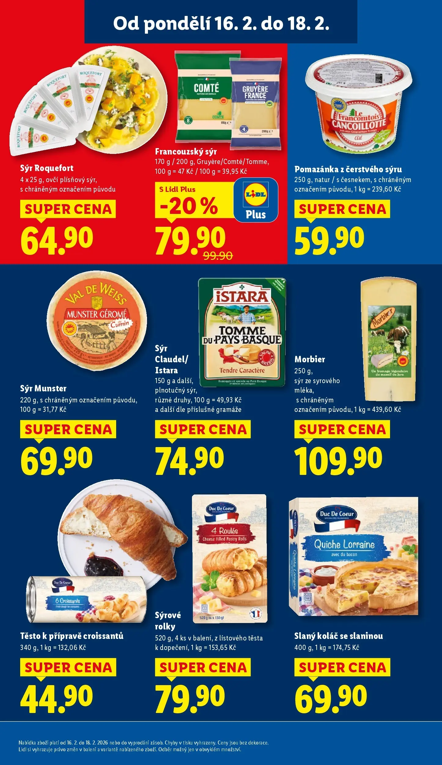 Lidl leták od 15.02.2026 - Nový akční leták | Strana: 15 | Produkty: Vál, Sýr, Pomazánka, Těsto