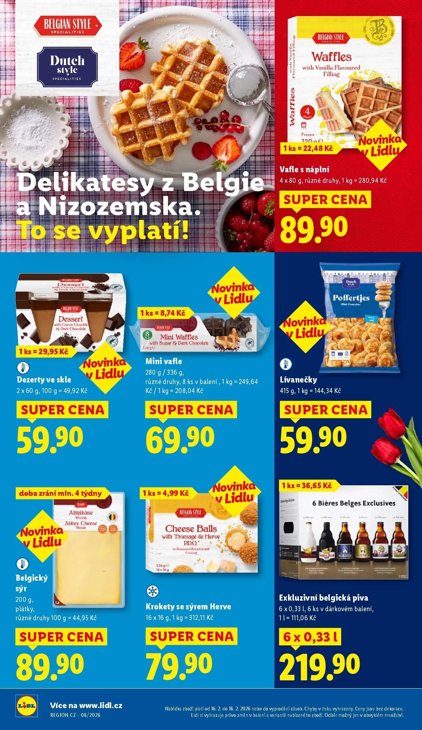 Lidl leták od 15.02.2026 - Nový akční leták | Strana: 20 | Produkty: Krokety, Sýr, Vafle, Dezerty