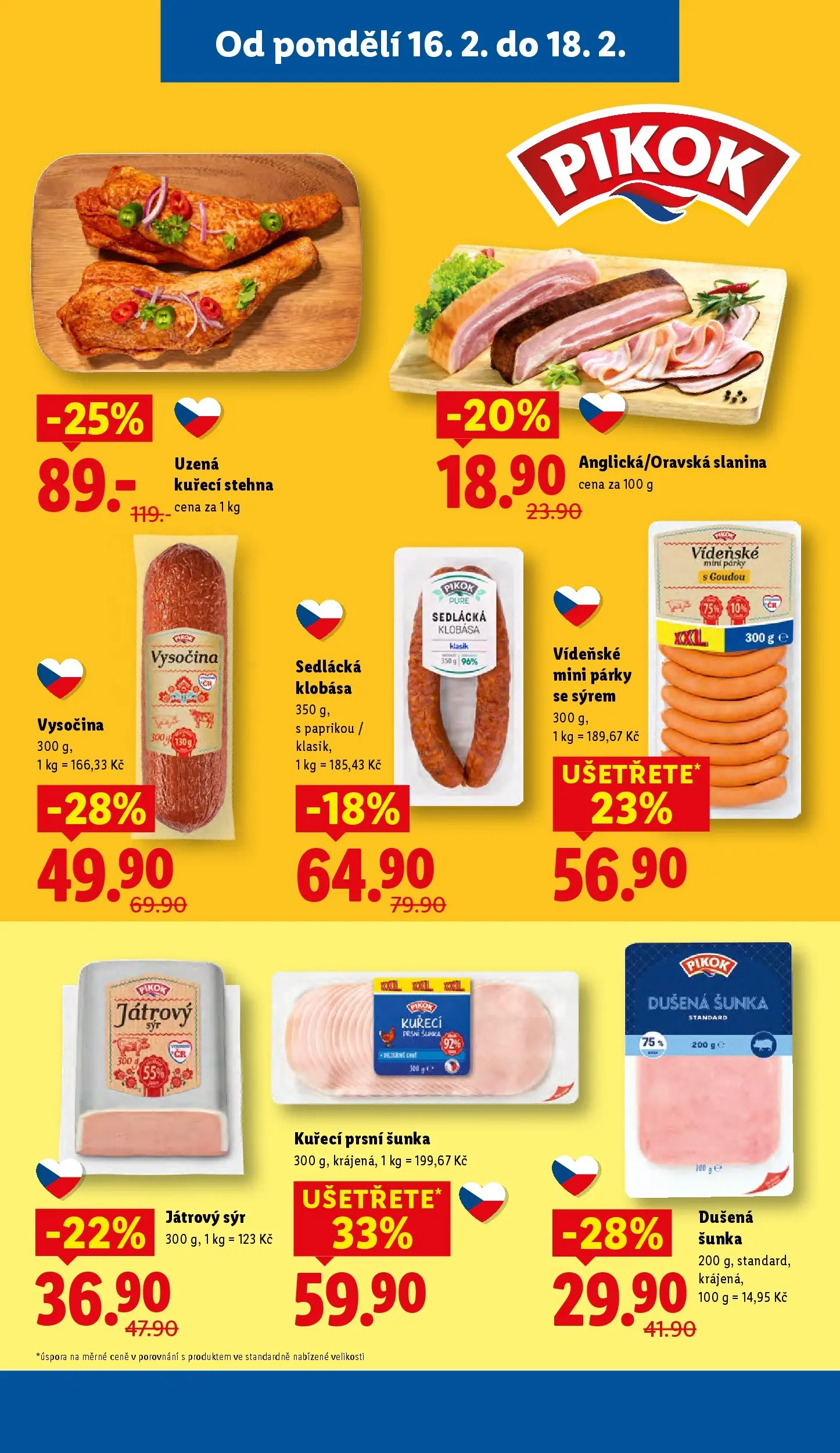 Lidl leták od 15.02.2026 - Nový akční leták | Strana: 21 | Produkty: Sýr, Párky, Vysočina, Pikok