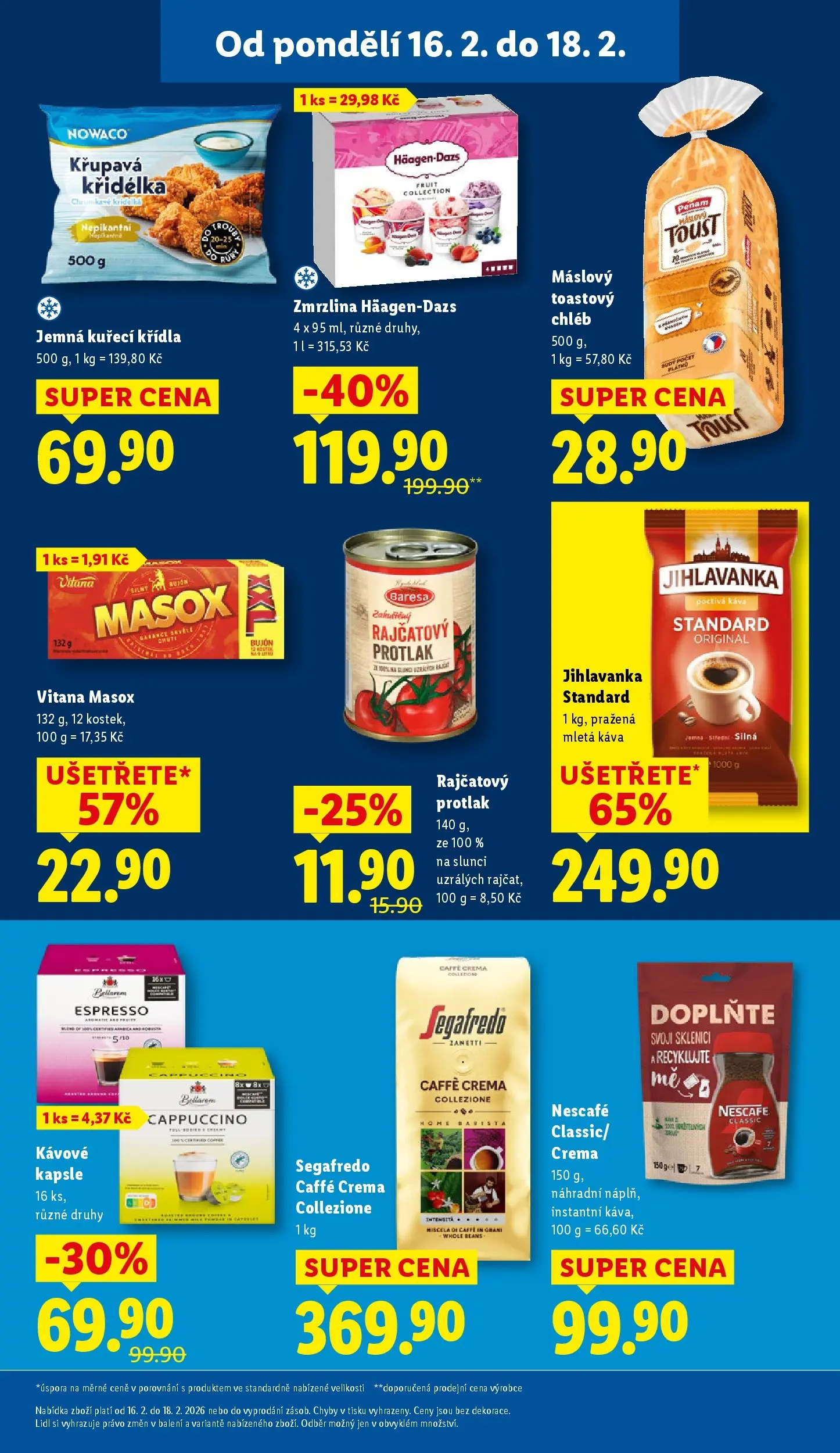 Lidl leták od 15.02.2026 - Nový akční leták | Strana: 23 | Produkty: Chléb, Kávové kapsle, Nescafé, Masox