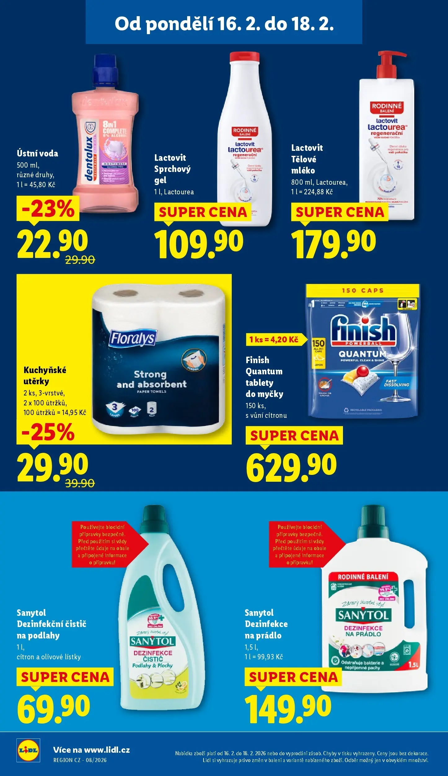 Lidl leták od 15.02.2026 - Nový akční leták | Strana: 28 | Produkty: Tělové mléko, Ústní voda, Citron, Sanytol