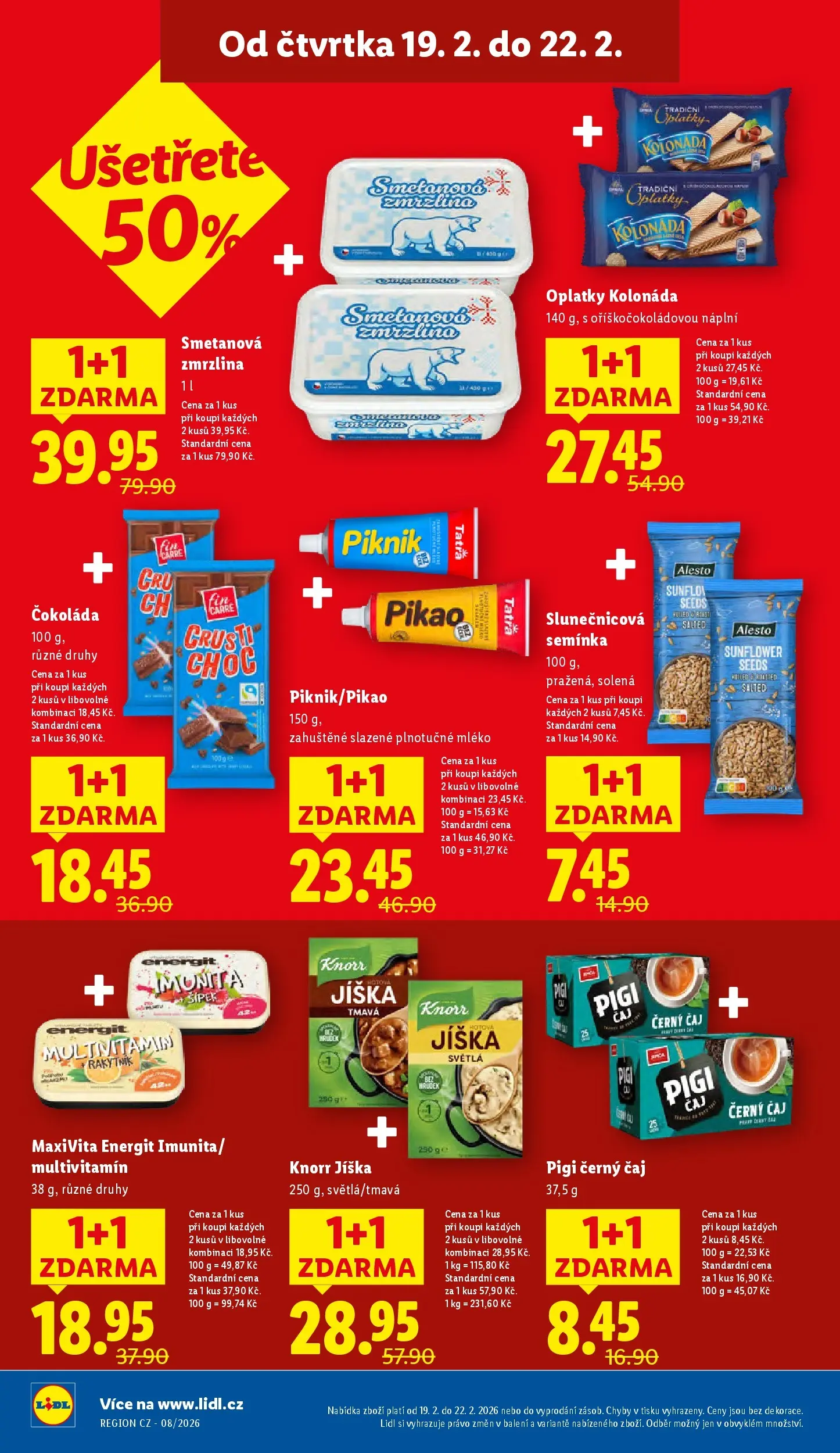 Lidl leták od 18.02.2026 - Nový akční leták | Strana: 12 | Produkty: Jíška, Čaj, Plnotučné mléko, Semínka