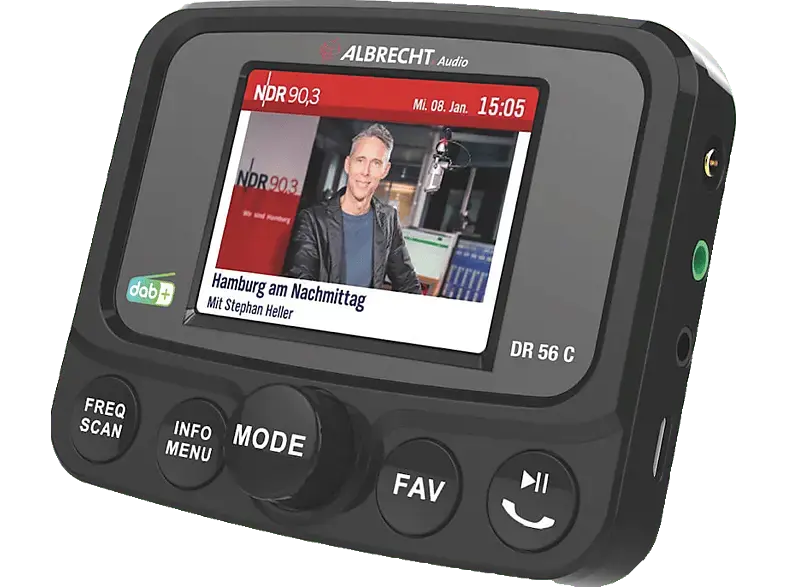 Albrecht DR 56 C DAB+ Autoradio Adapter mit Farbdisplay