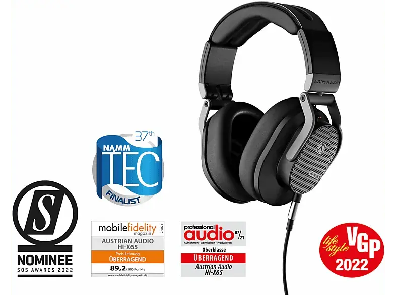 Austrian Audio Hi-X65 Professioneller offener, ohrumschlie&szlig;ender Kopfh&ouml;rer