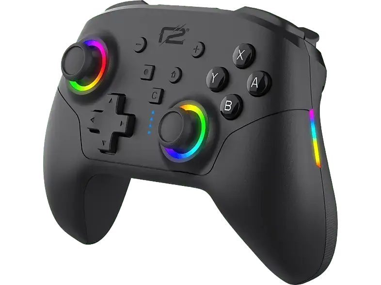 ready2gaming Pro Pad X Wireless Controller LED Schwarz inkl. In Ear Kopfh&ouml;rer f&uuml;r Nintendo Switch 2, Switch 1,PC