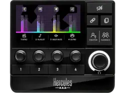 Hercules Hercules Stream 200 XLR Essential Kit, 4 Encoder, 4 Aktionstasten, Schwarz; Game Capture
