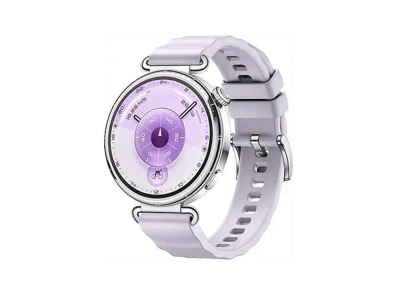 Huawei Watch GT 6, 41mm, Silber, Violettes Fluorelastomer-Armband; Smartwatch