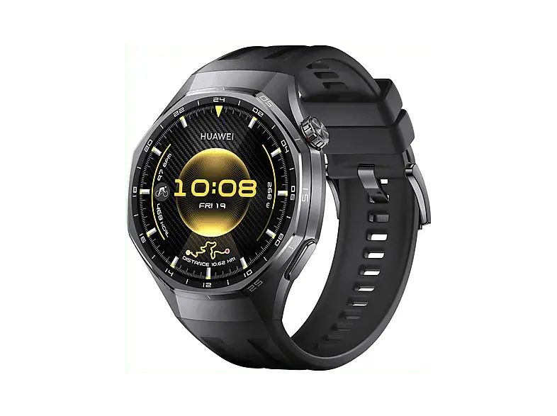 Huawei Watch GT 6 Pro, 46mm, Grau, Schwarzes Fluorelastomer-Armband; Smartwatch