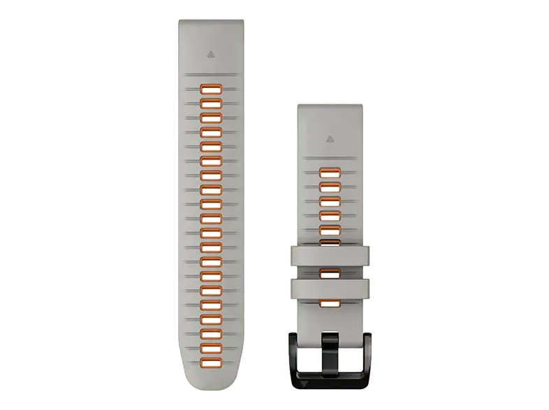Garmin Uhrenarmband QuickFit&reg; 22mm, Silikon, Nebelgrau/Glutorange