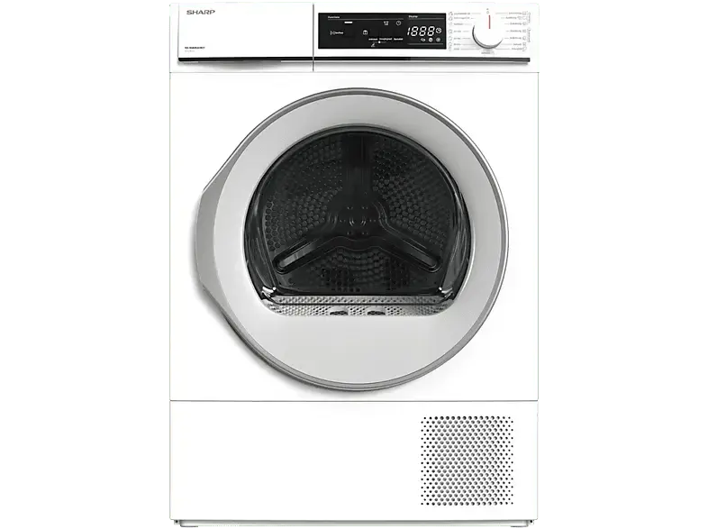 Sharp KD-NHA8S6GW1D-DE Kondensationsw&auml;schetrockner (8 kg, EEK: D, 64 dB(A)), Wei&szlig;)